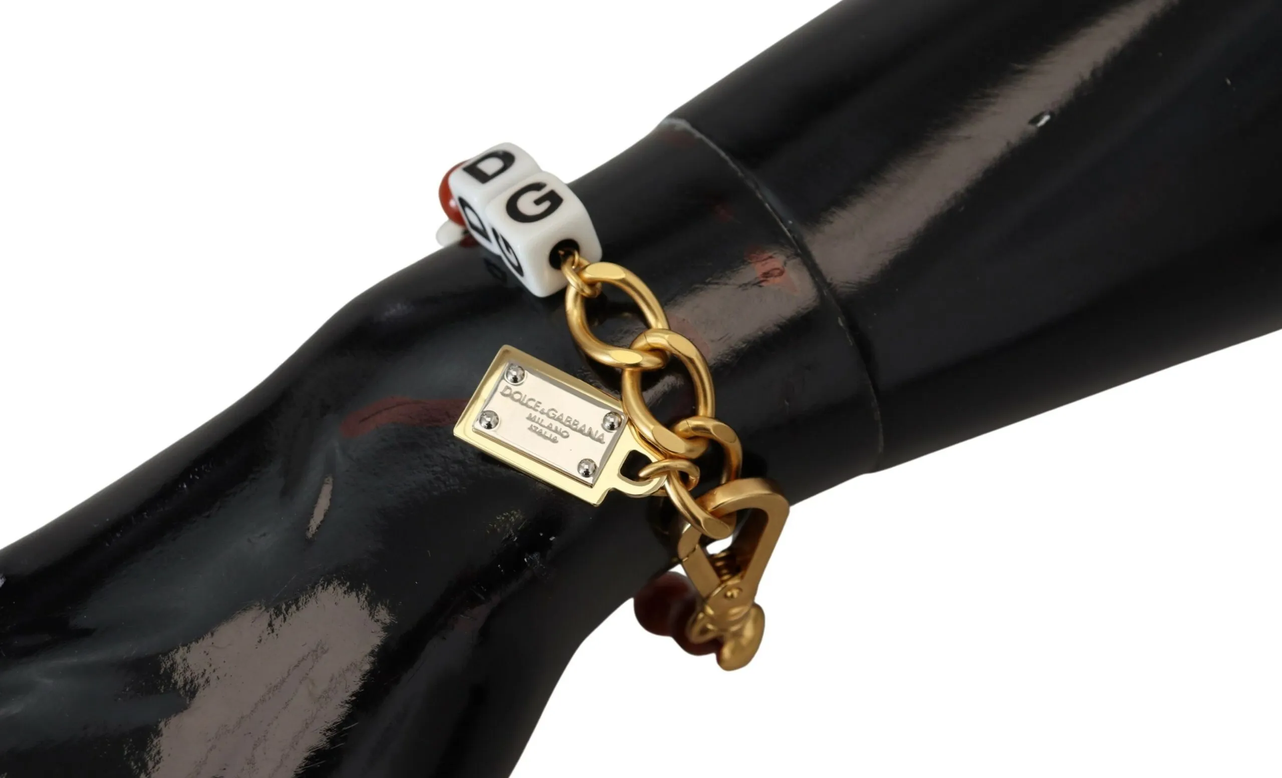 Dolce & Gabbana Women's Elegant Beaded Chain Bracelet with Multicolor Accents
