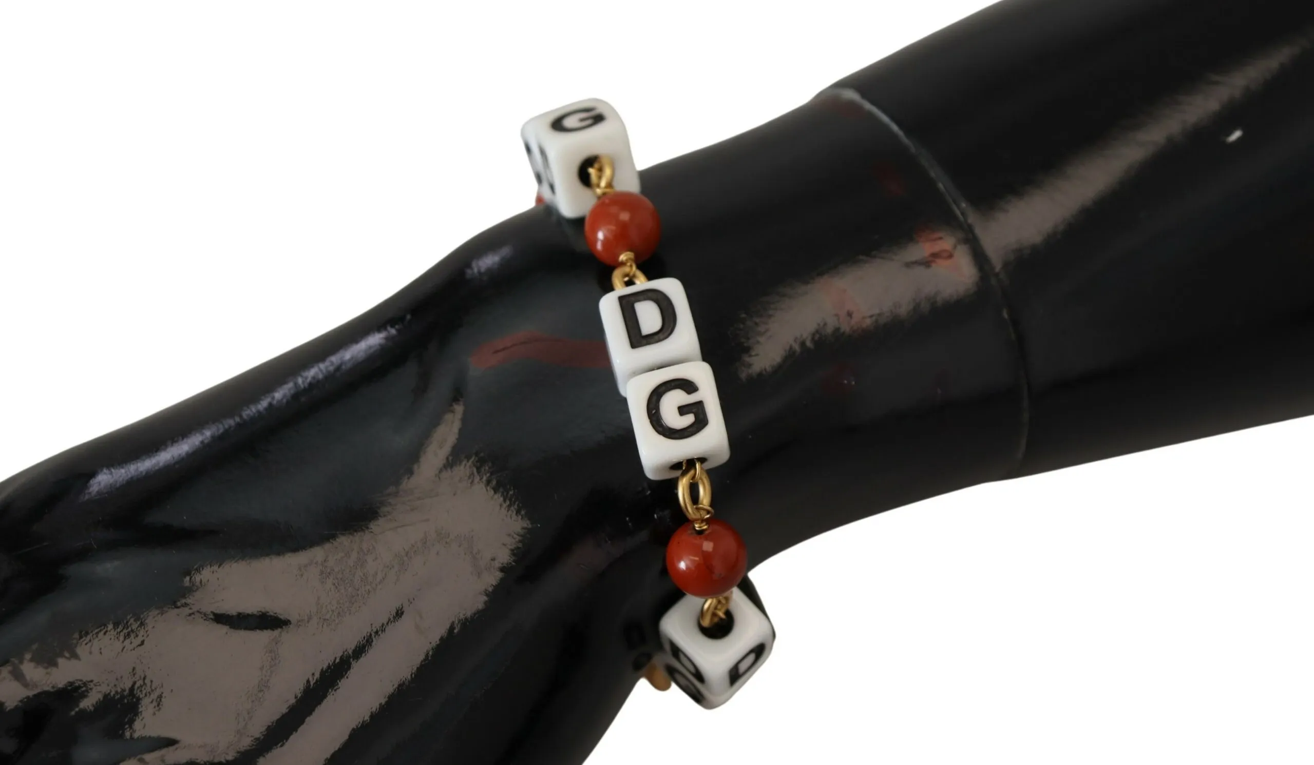 Dolce & Gabbana Women's Elegant Beaded Chain Bracelet with Multicolor Accents