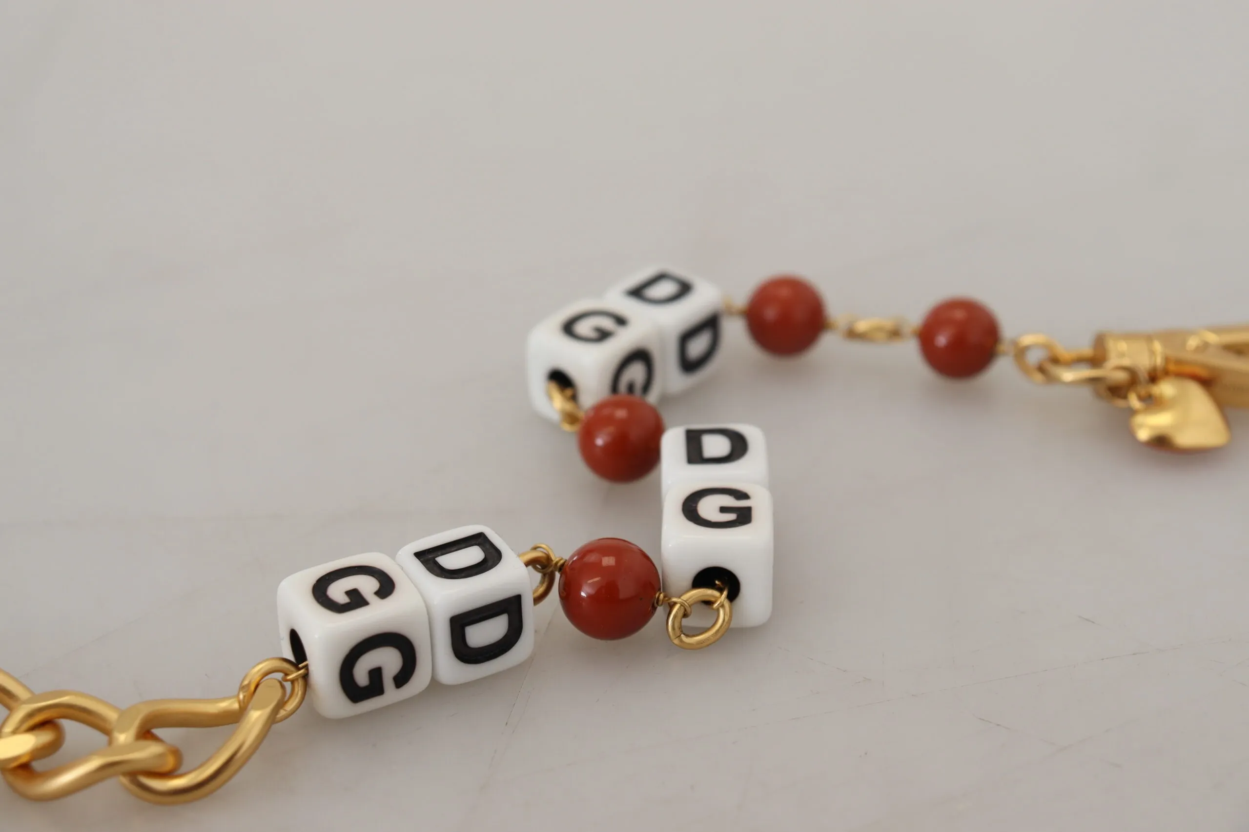 Dolce & Gabbana Women's Elegant Beaded Chain Bracelet with Multicolor Accents