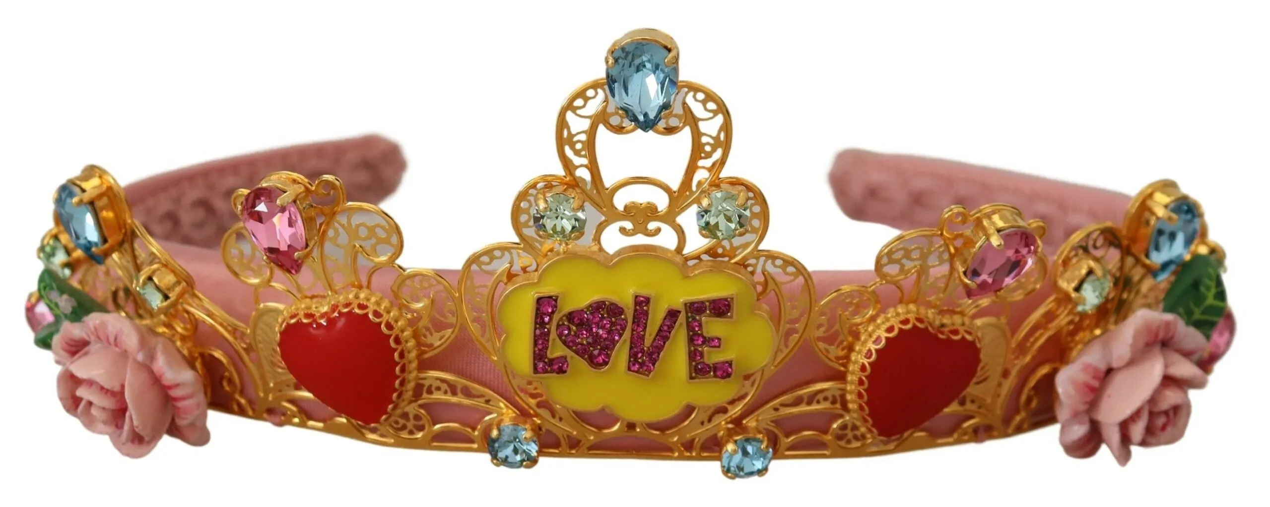 Dolce & Gabbana Women's Multicolor Crystal Embellished Diadem Headband