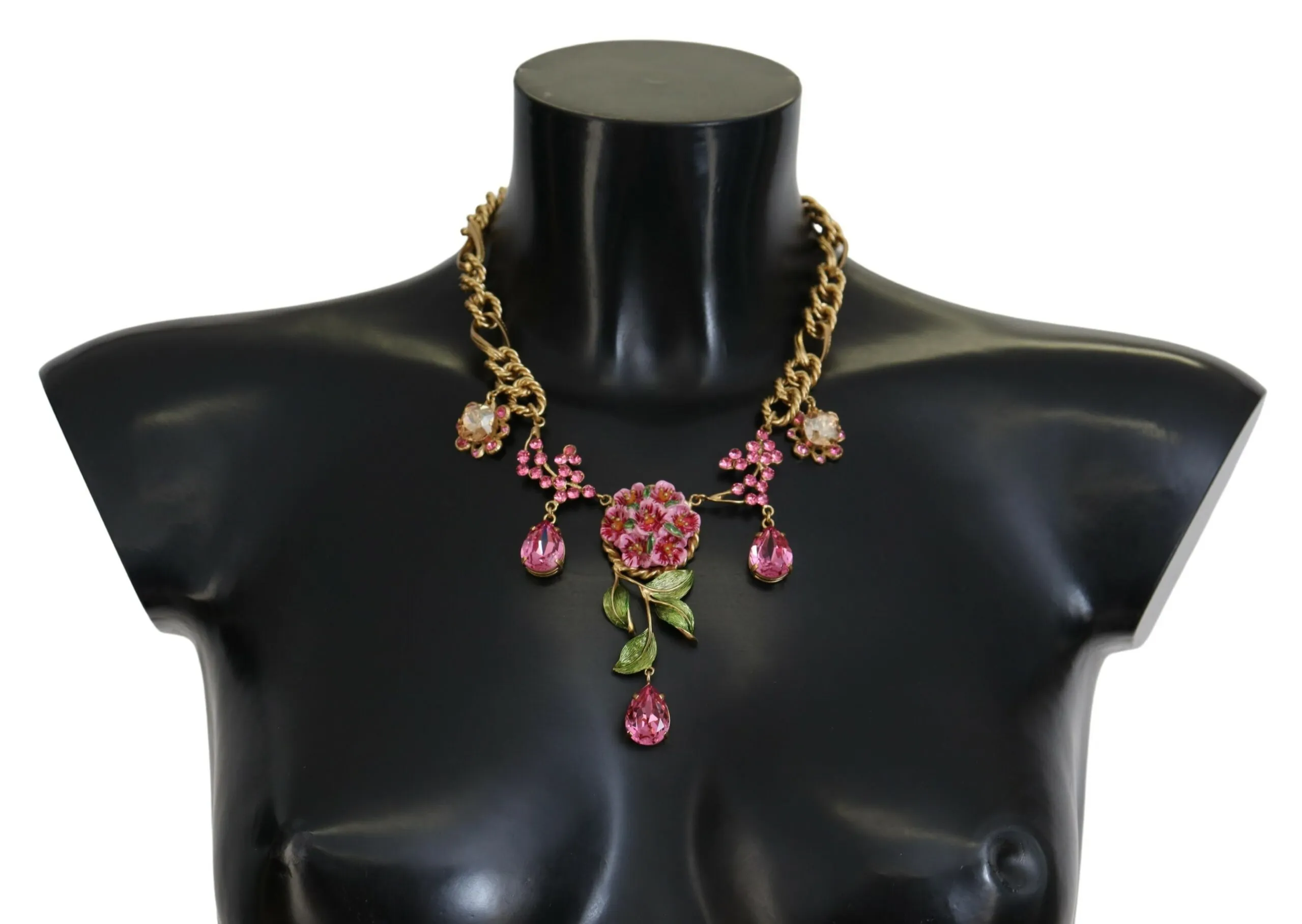 Dolce & Gabbana Women's Elegant Floral Roses Gold-Plated Necklace