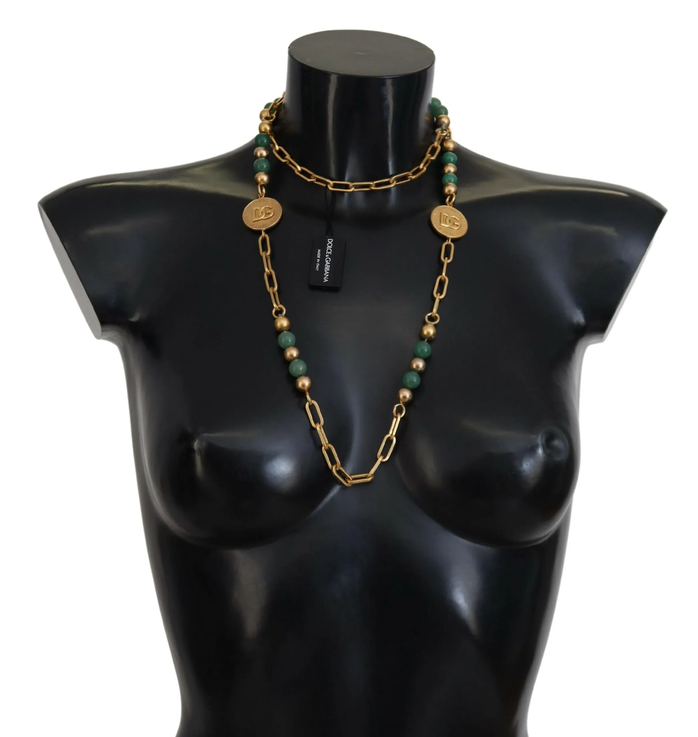 Dolce & Gabbana Women's Elegant Gold-Plated Gemstone Necklace