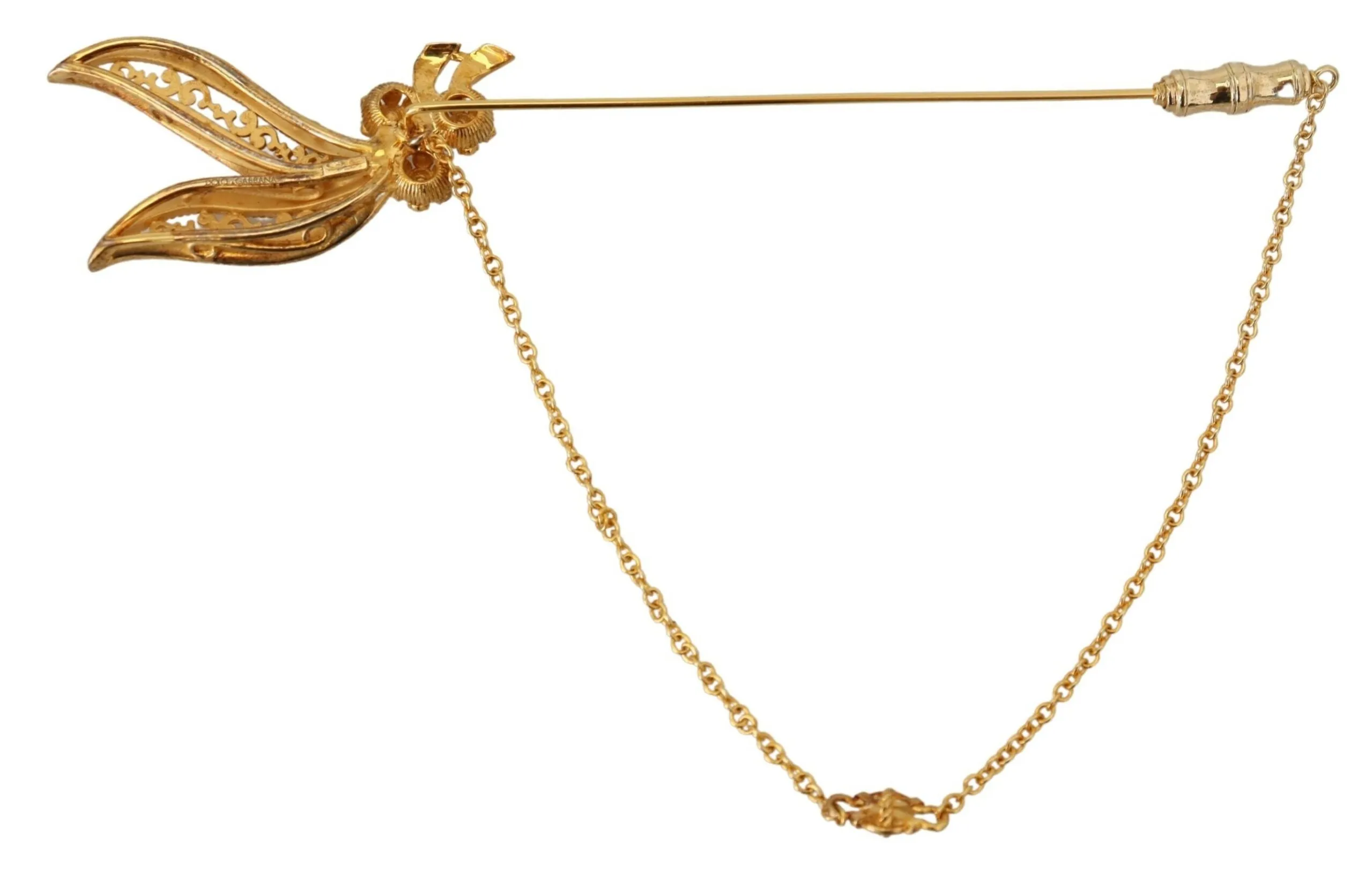 Dolce & Gabbana Women's Elegant Gold-Toned Silver Brooch Pin