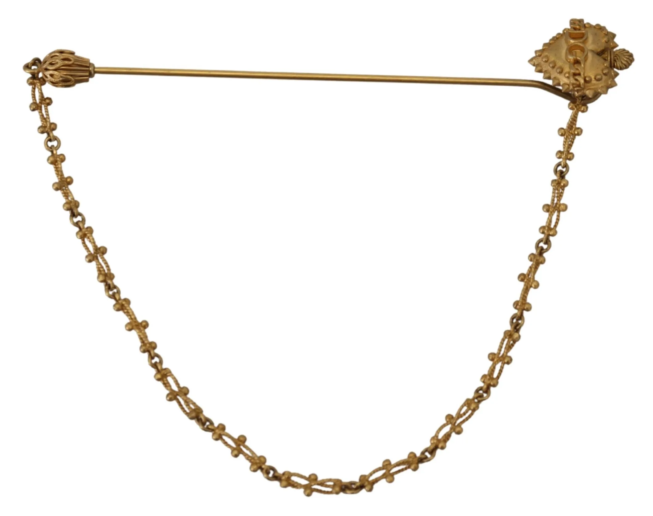 Dolce & Gabbana Women's Elegant Gold Tone Brass Brooch Pin