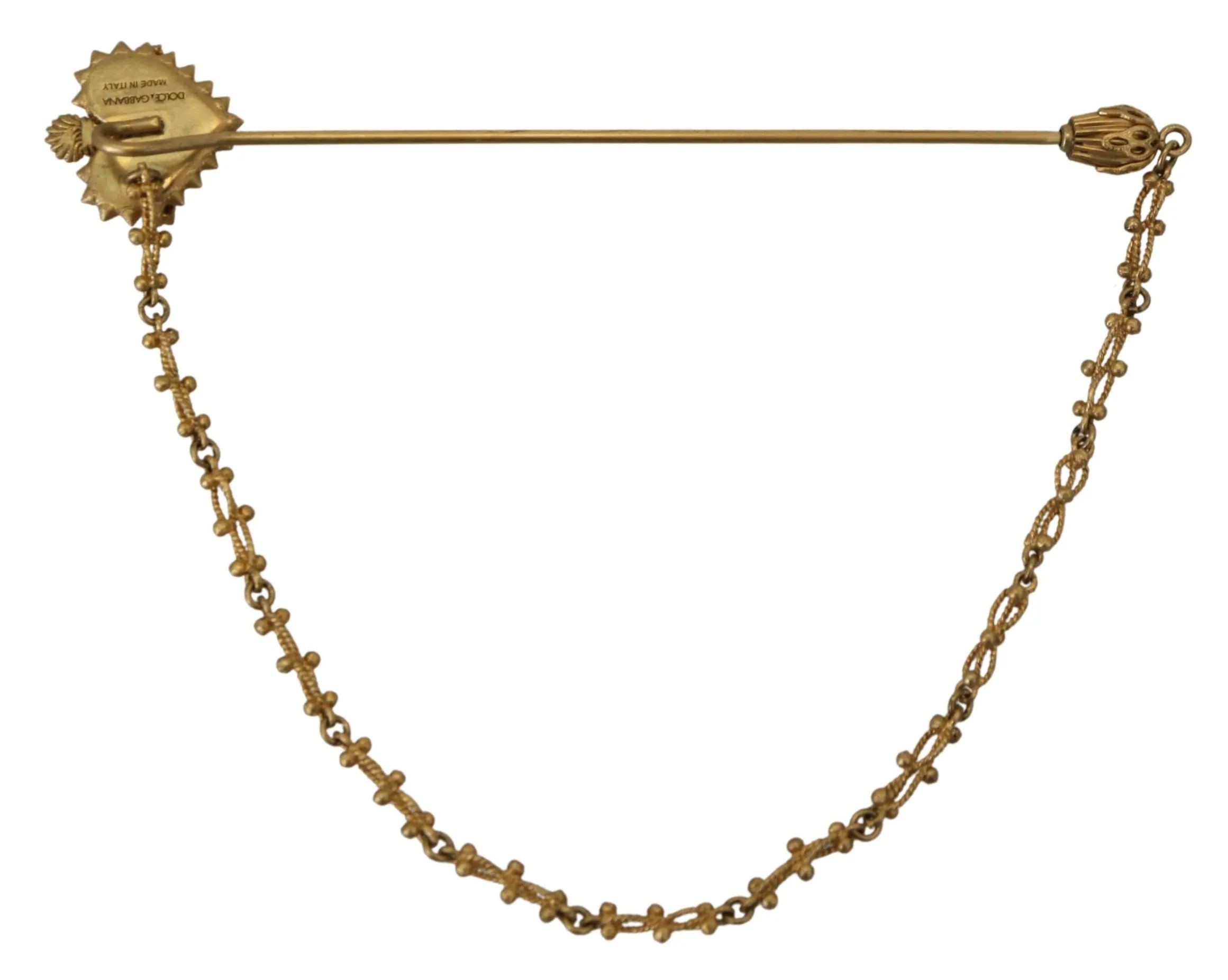 Dolce & Gabbana Women's Elegant Gold Tone Brass Brooch Pin