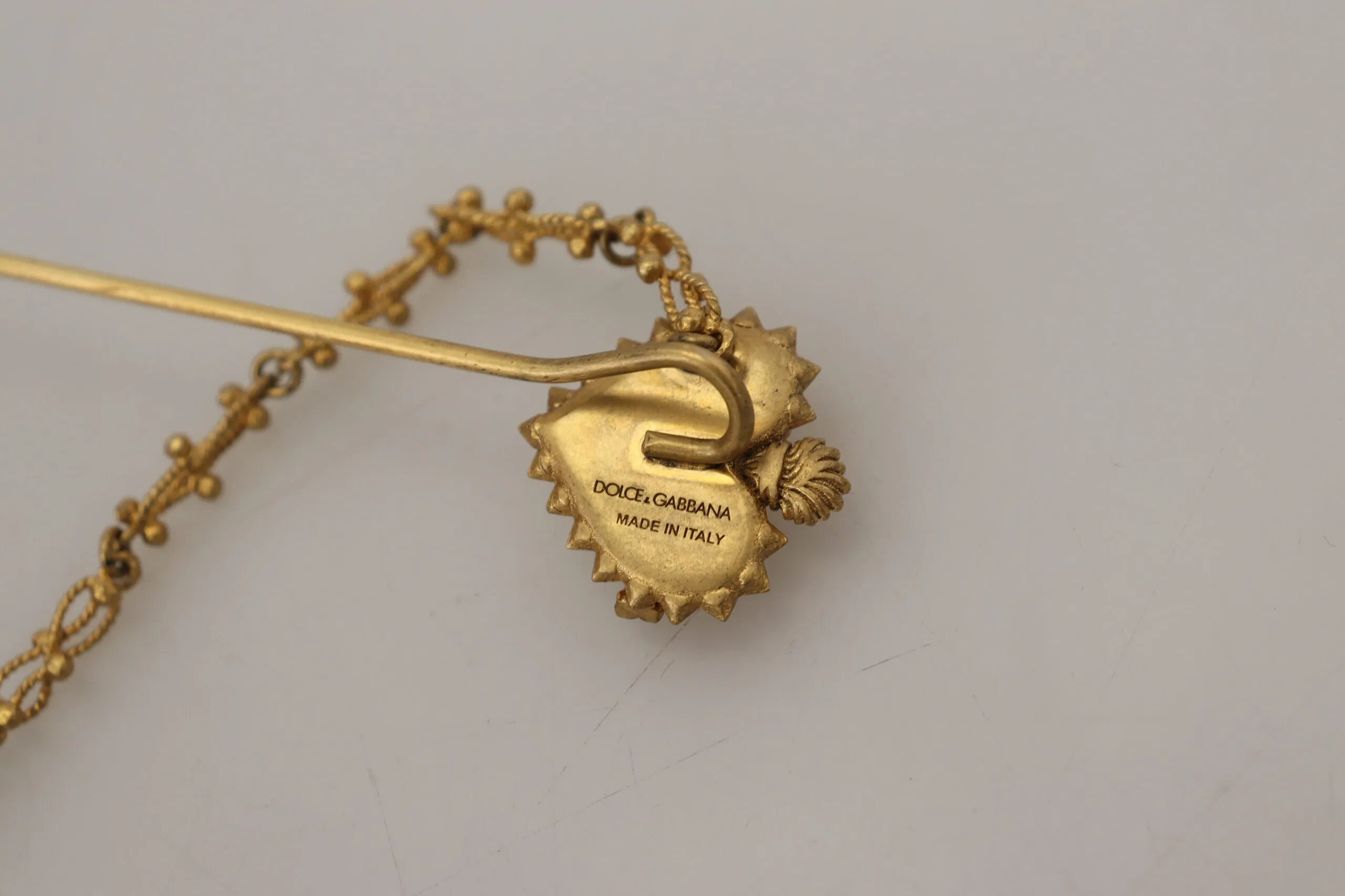 Dolce & Gabbana Women's Elegant Gold Tone Brass Brooch Pin