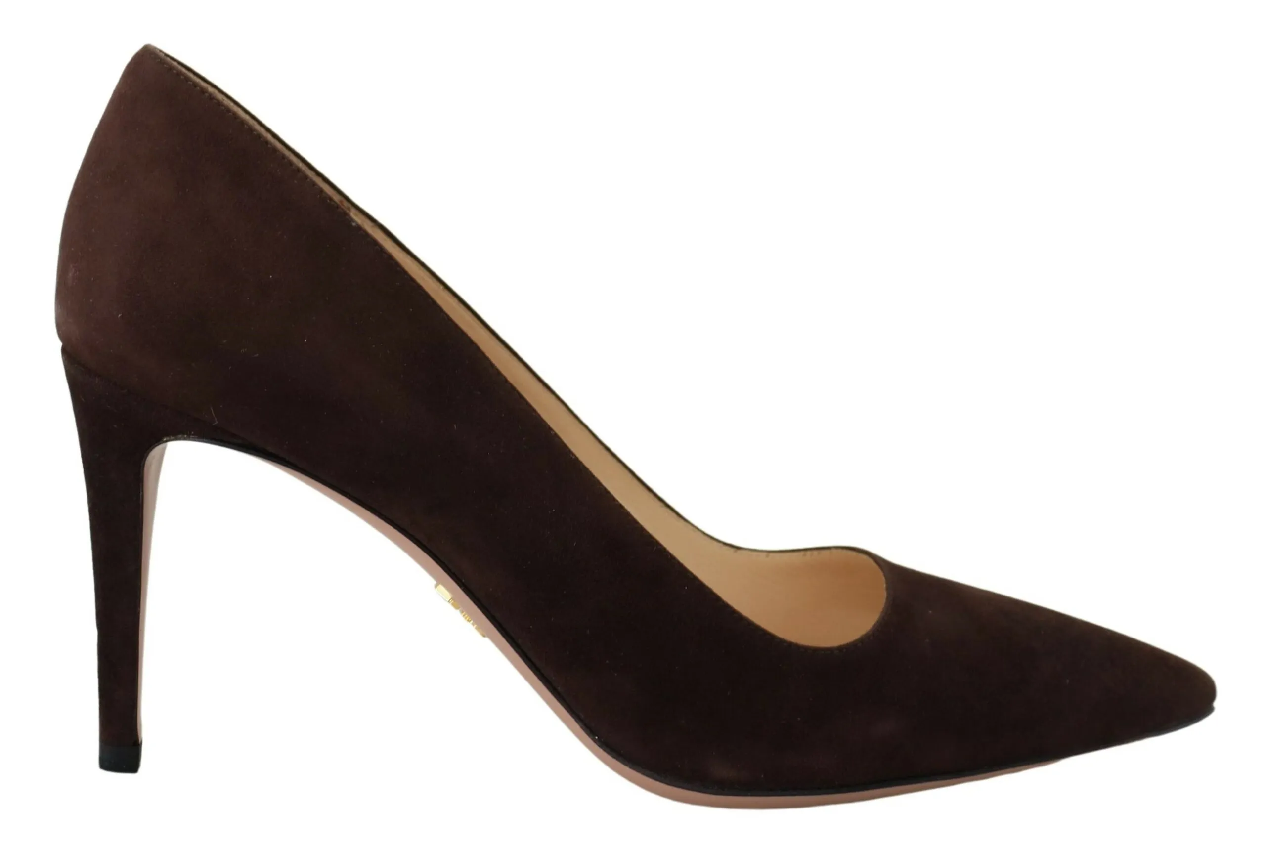 Prada Women's Elegant Suede Leather Heel Pumps