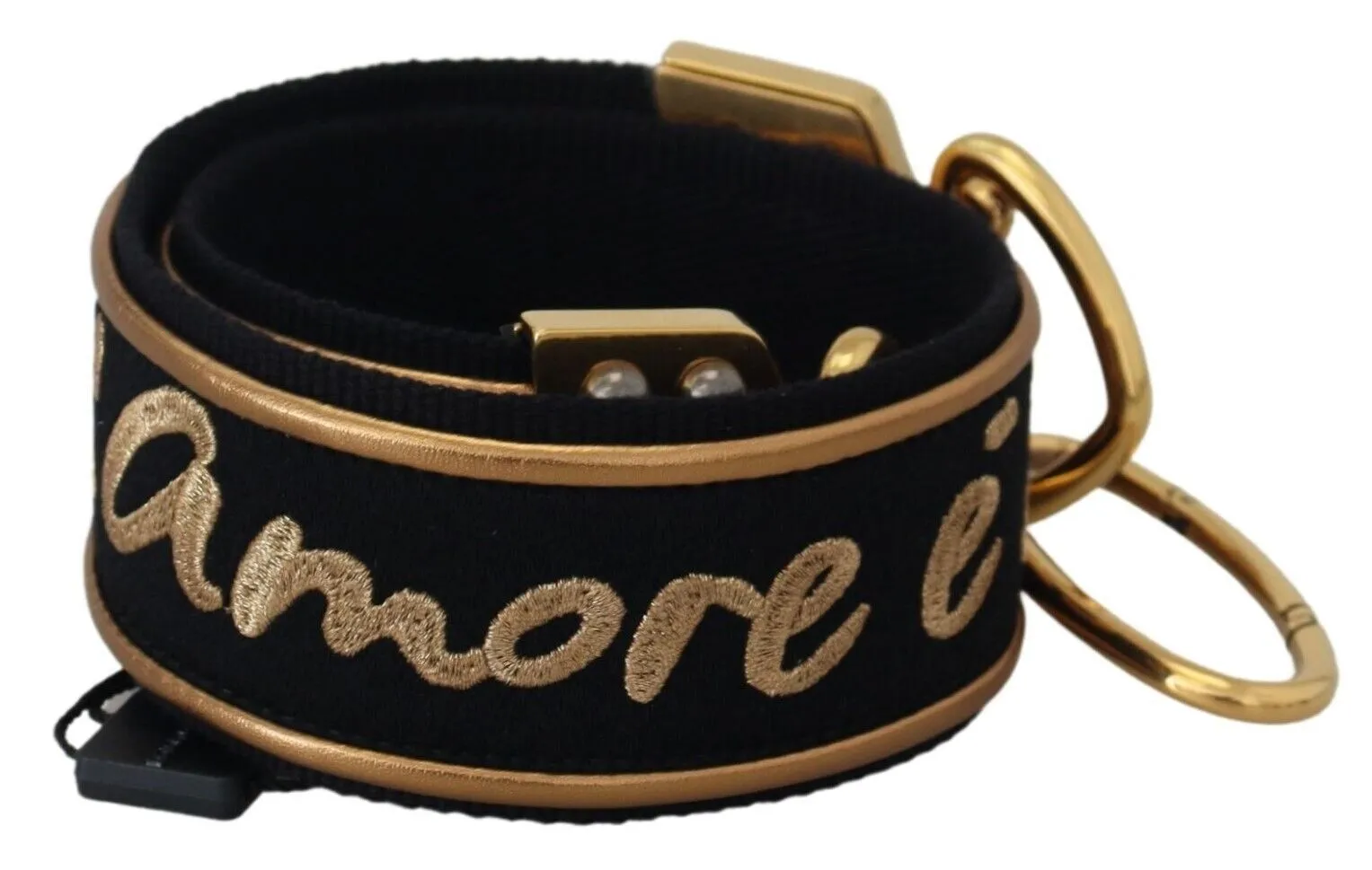 Dolce & Gabbana Women's Elegant Gold Black Shoulder Bag Strap