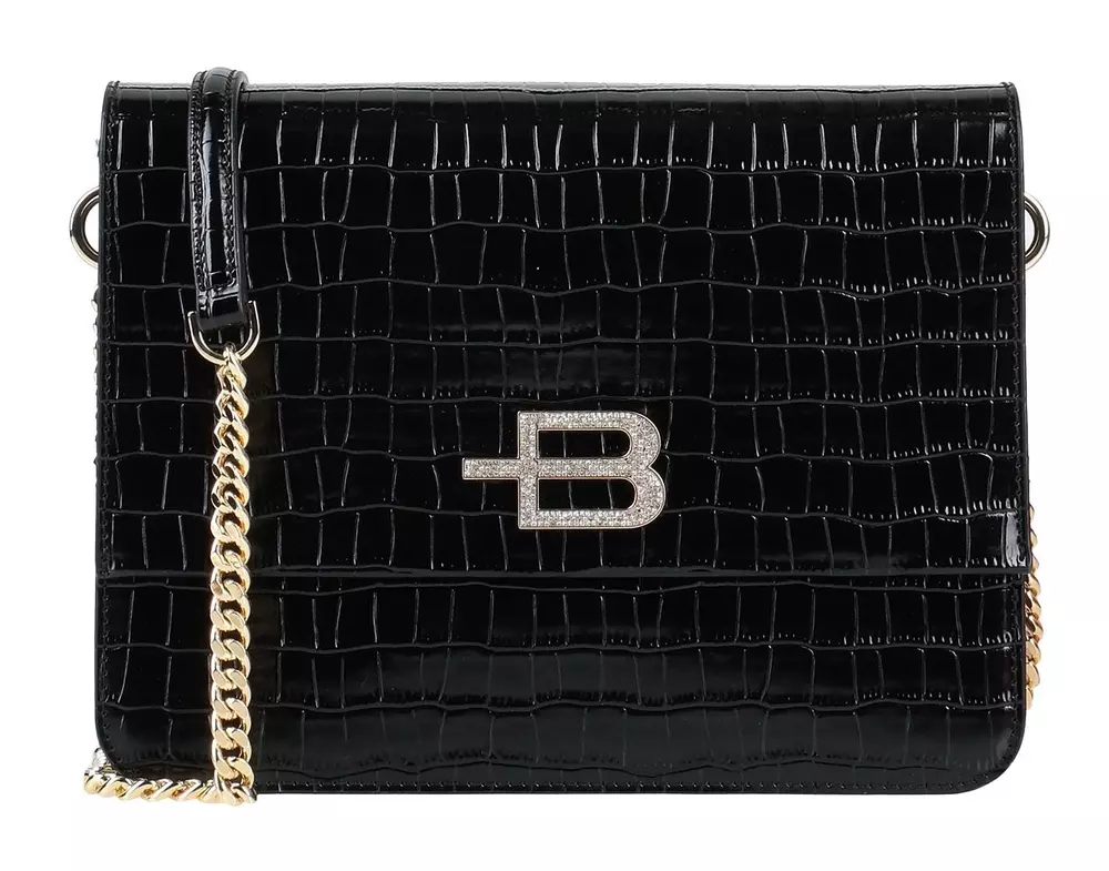 Baldinini Trend Women's Chic Croco Pattern Calfskin Shoulder Bag