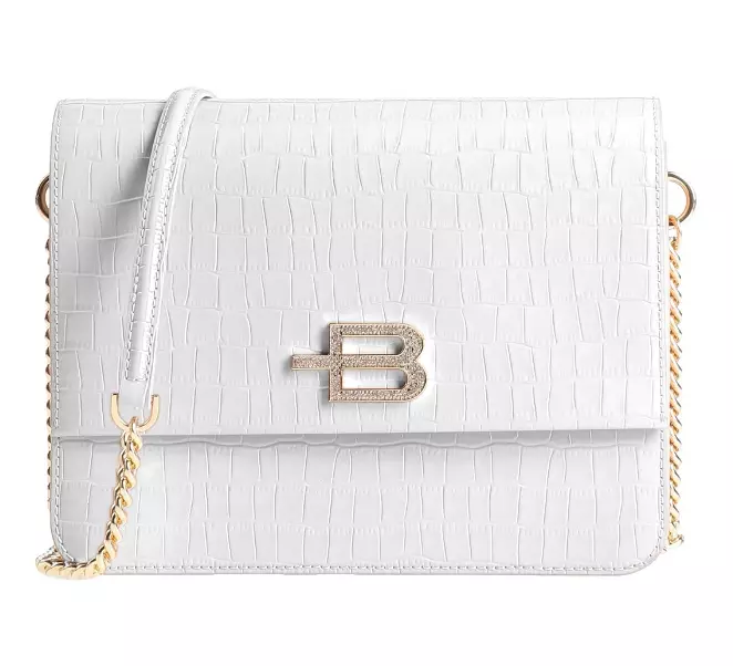 Baldinini Trend Women's Chic Calfskin Croco Pattern Shoulder Bag