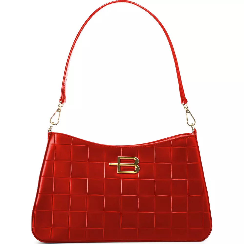 Baldinini Trend Women's Elegant Red Leather Shoulder Bag