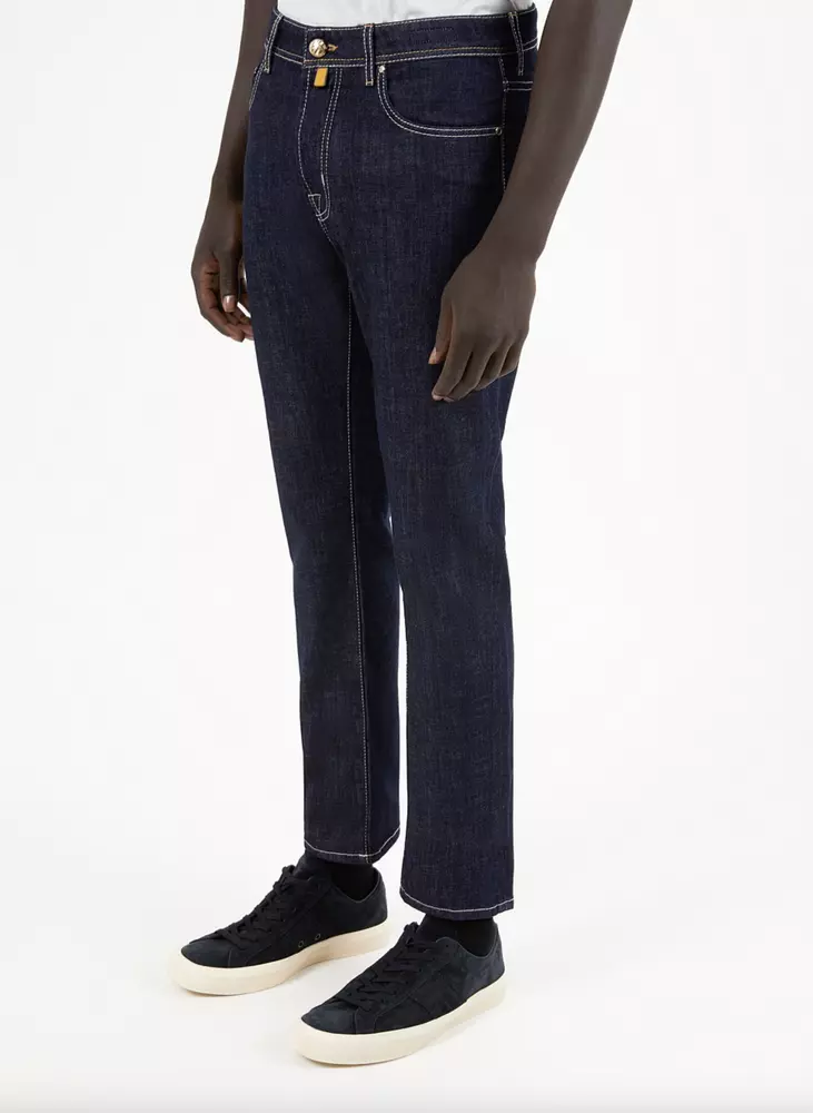 Jacob Cohen Men's Italian Crafted Bandana Detail Jeans