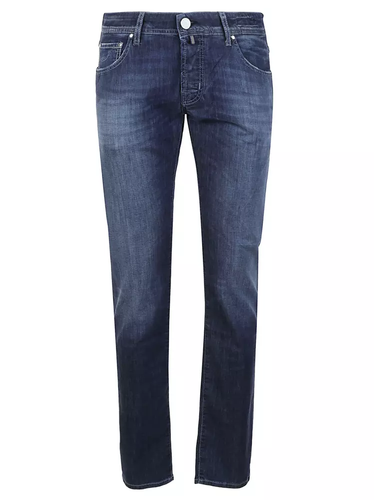 Jacob Cohen Men's Elegant Light Blue Stretch Jeans
