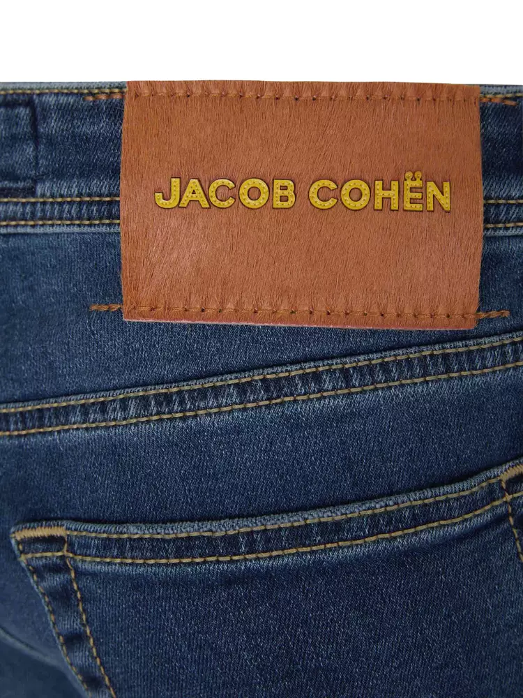 Jacob Cohen Men's Elegant Blue Bard Jeans - Embroidered Detail