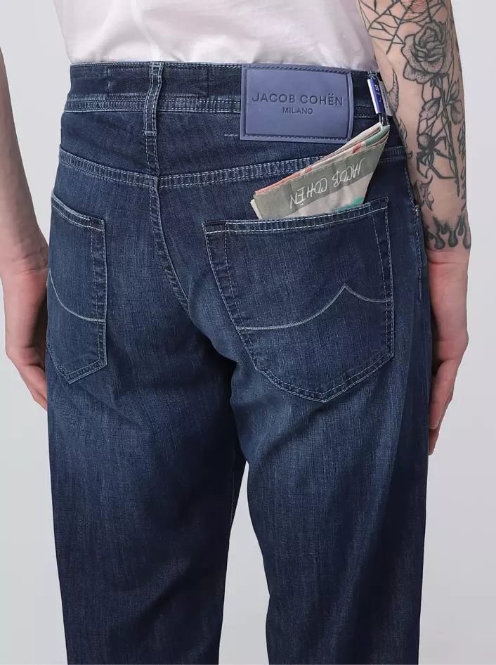 Jacob Cohen Men's Elegant Light Blue Stretch Jeans
