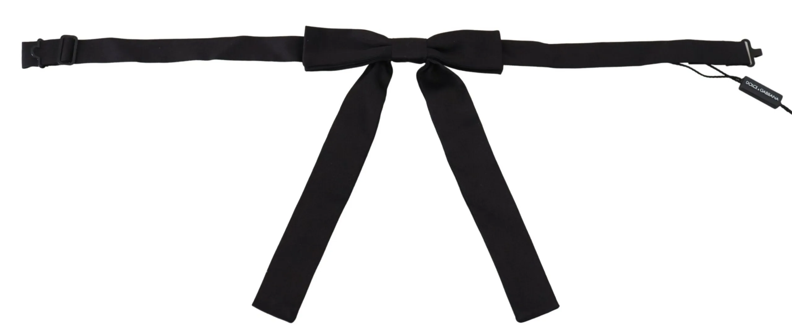 Dolce & Gabbana Men's Elegant Black Silk Bow Tie
