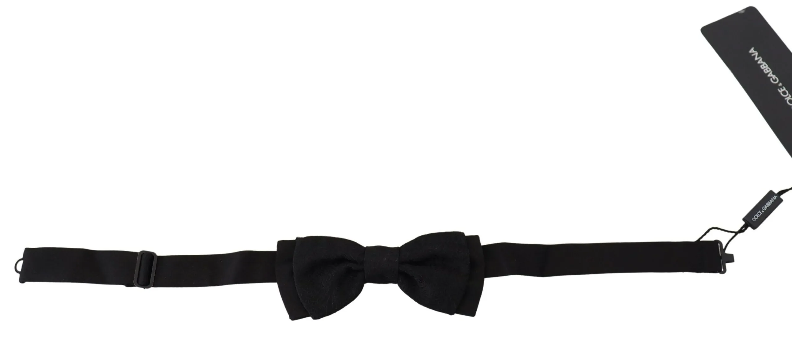 Dolce & Gabbana Men's Elegant Black Silk Bow Tie