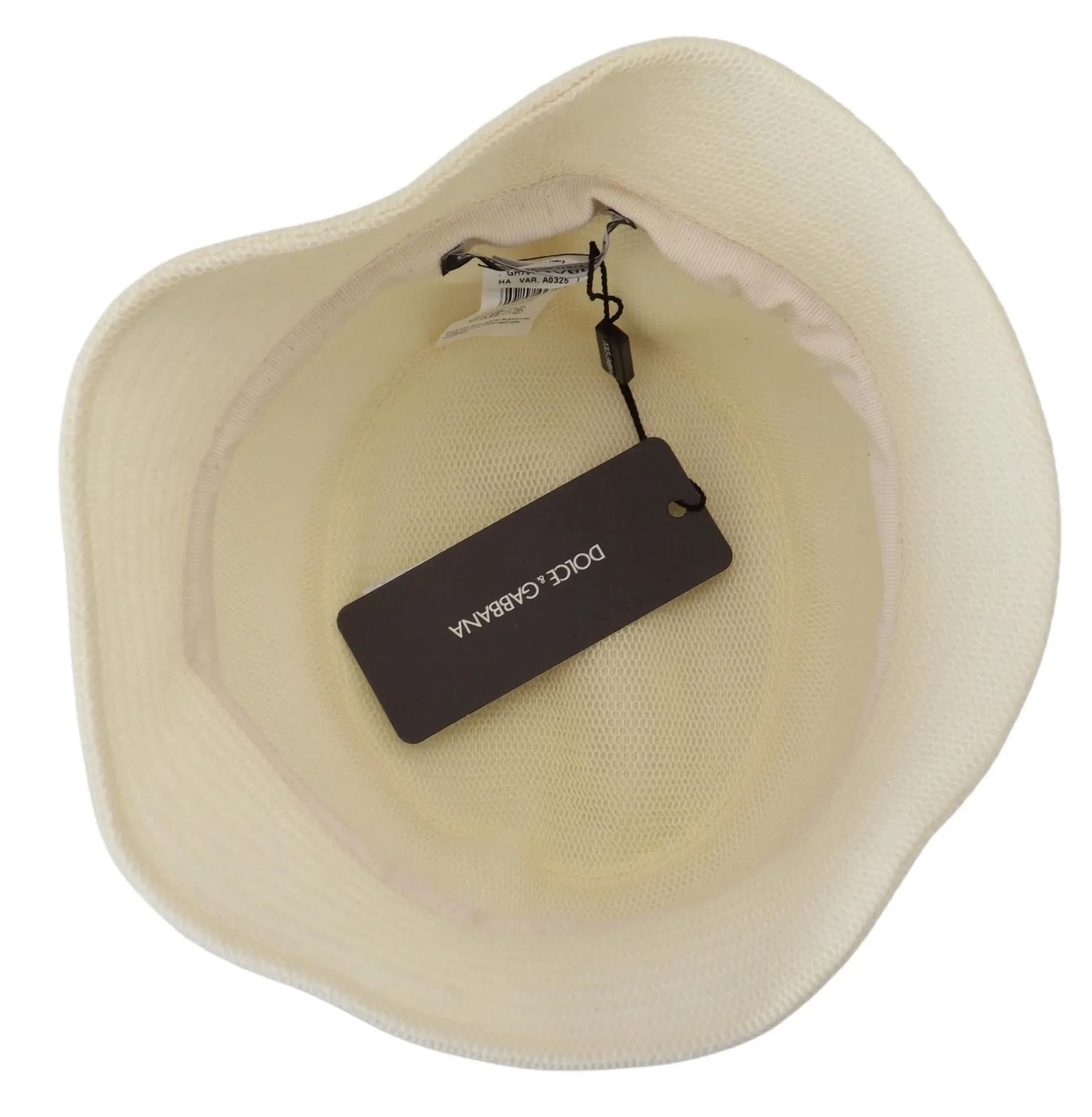 Dolce & Gabbana Men's Elegant Off White Bucket Hat