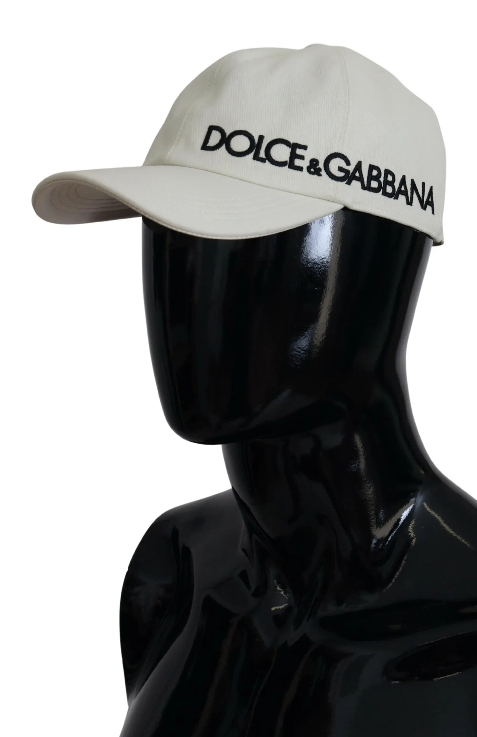 Dolce & Gabbana Men's Elegant White Cotton Blend Baseball Hat