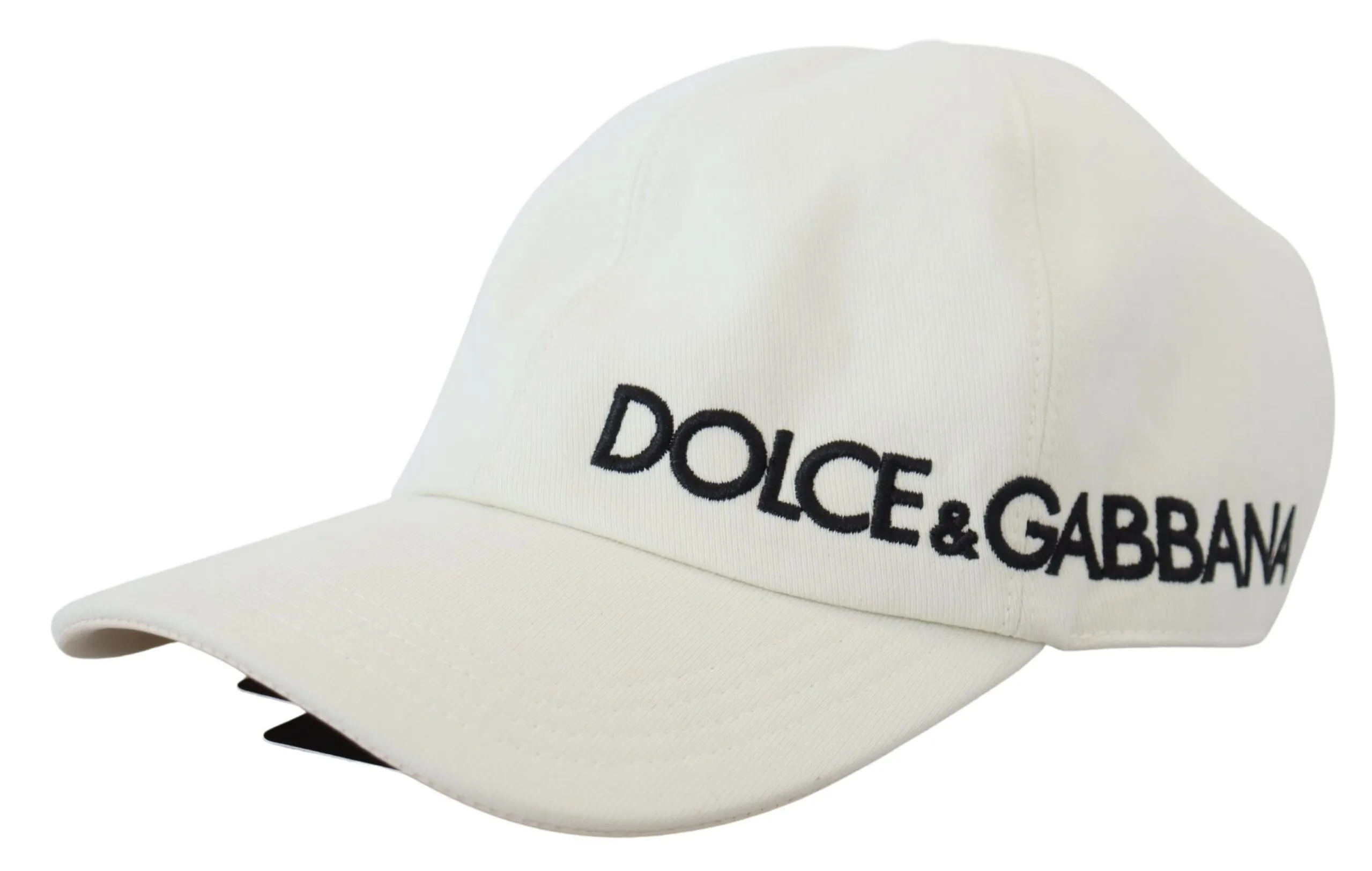 Dolce & Gabbana Men's Elegant White Cotton Blend Baseball Hat