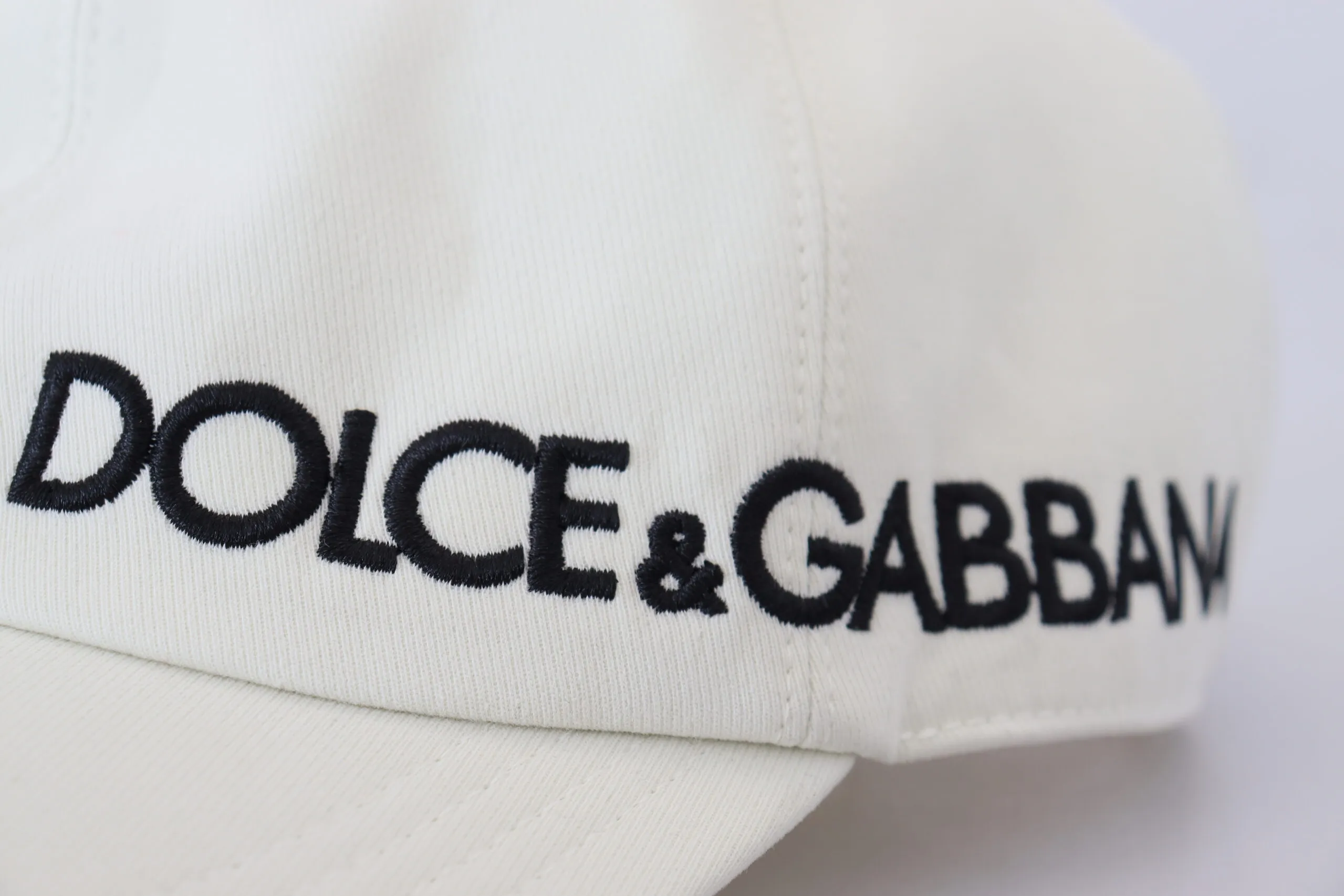 Dolce & Gabbana Men's Elegant White Cotton Blend Baseball Hat