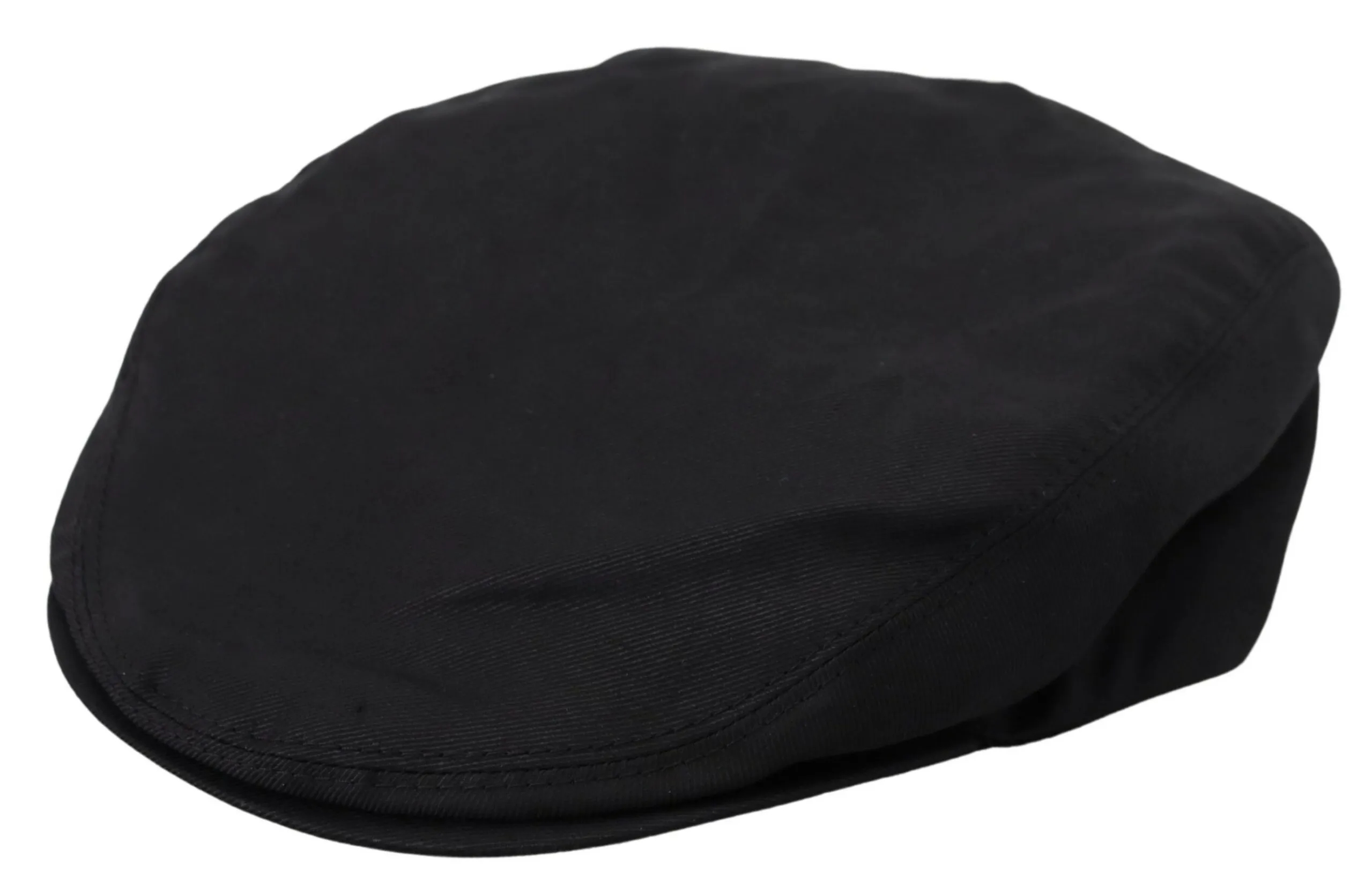 Dolce & Gabbana Men's Elegant Black Linen-Blend Newsboy Hat