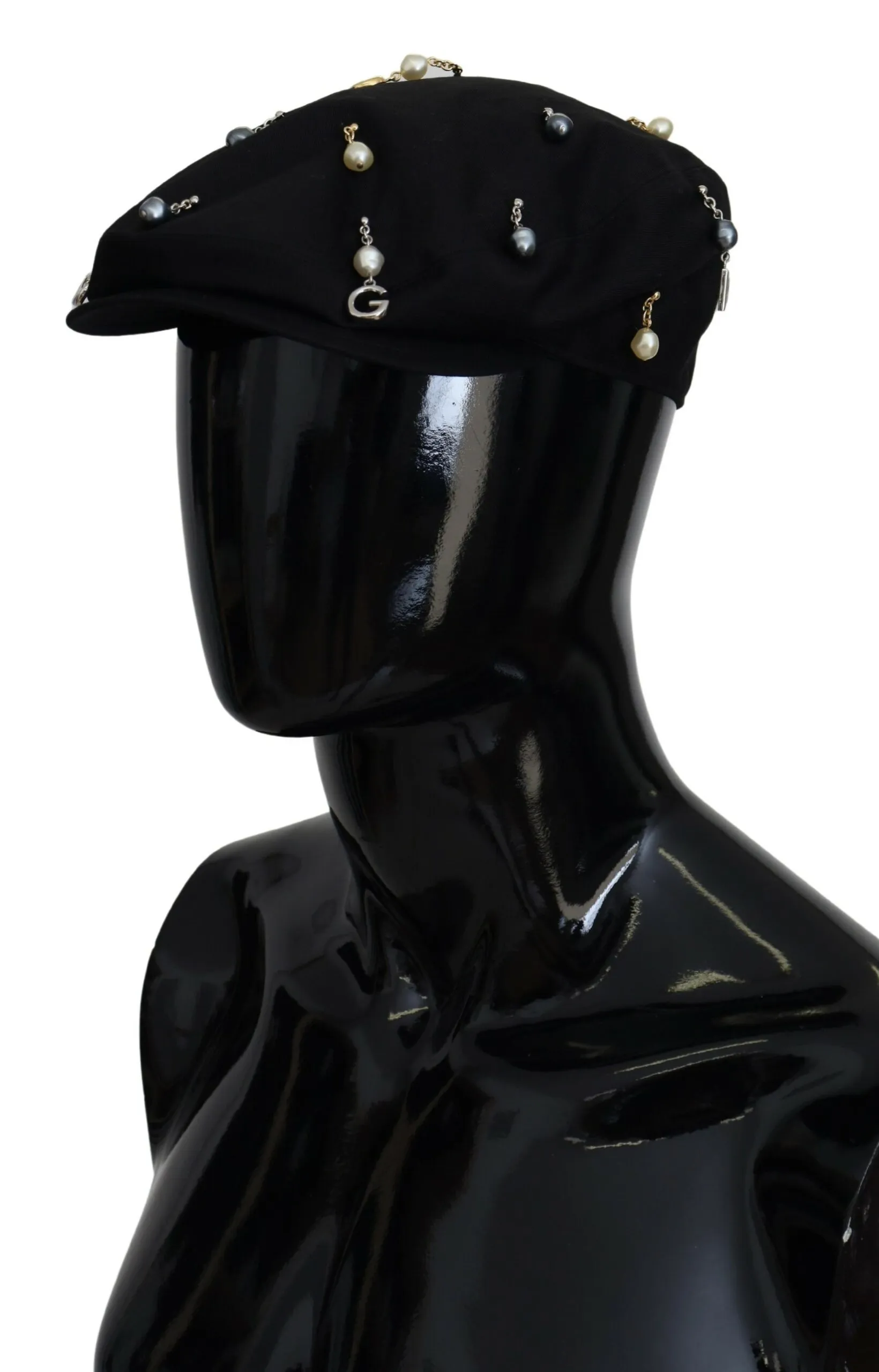 Dolce & Gabbana Men's Elegant Black Cotton Newsboy Hat