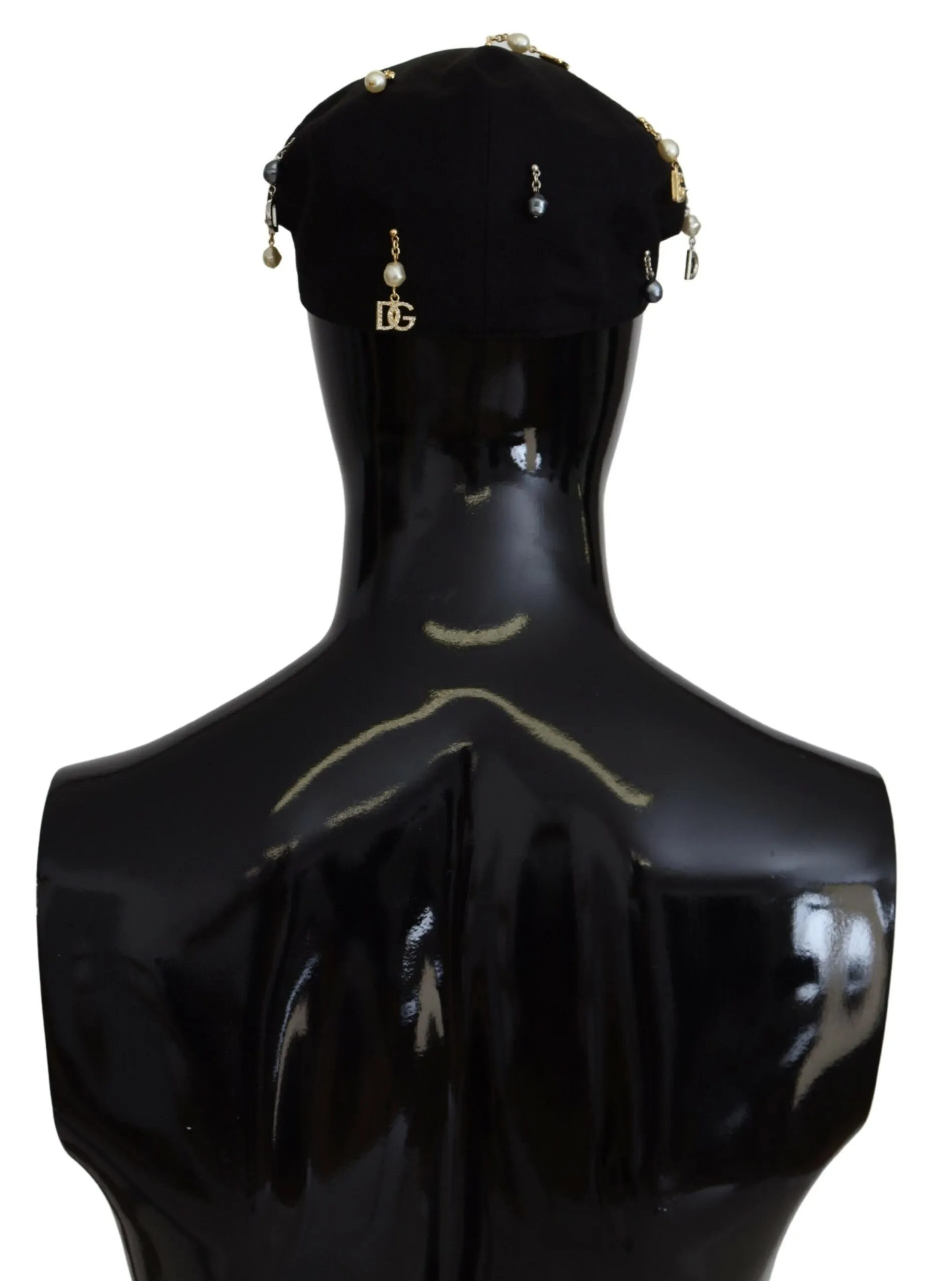 Dolce & Gabbana Men's Elegant Black Cotton Newsboy Hat