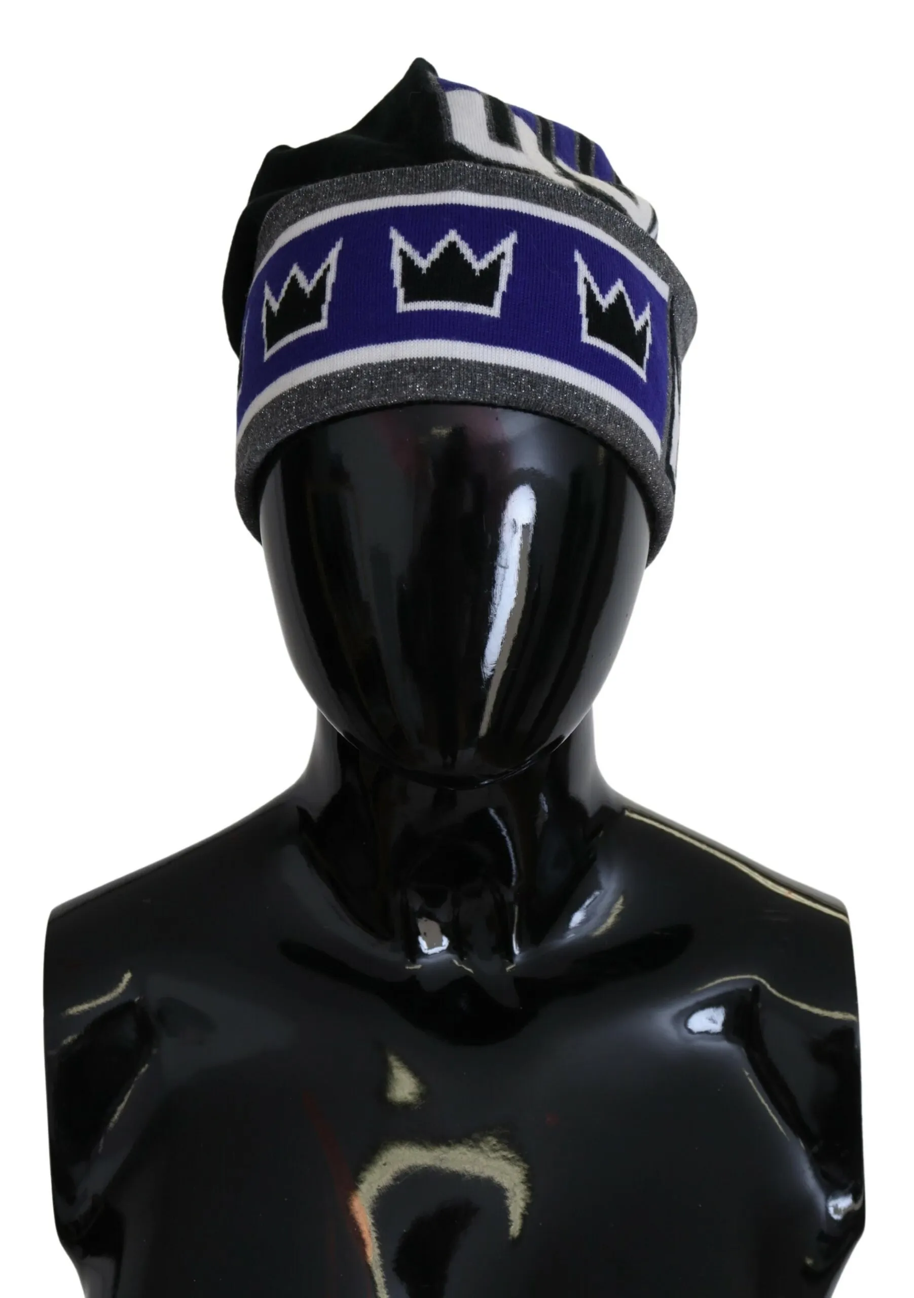 Dolce & Gabbana Women's Multicolor Wool Blend Beanie with Queen Logo