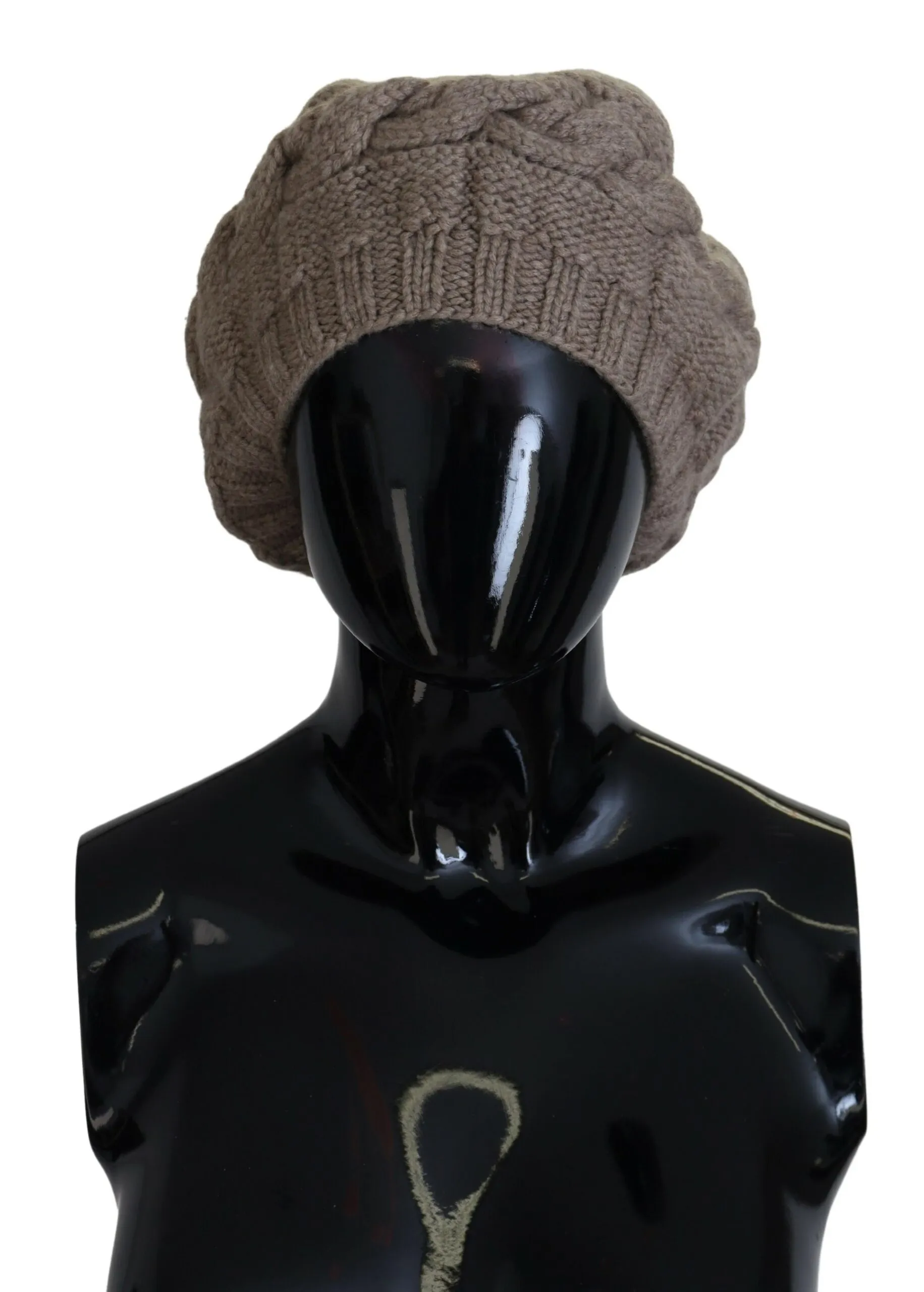 Dolce & Gabbana Women's Elegant Cashmere Knit Beanie in Chic Brown