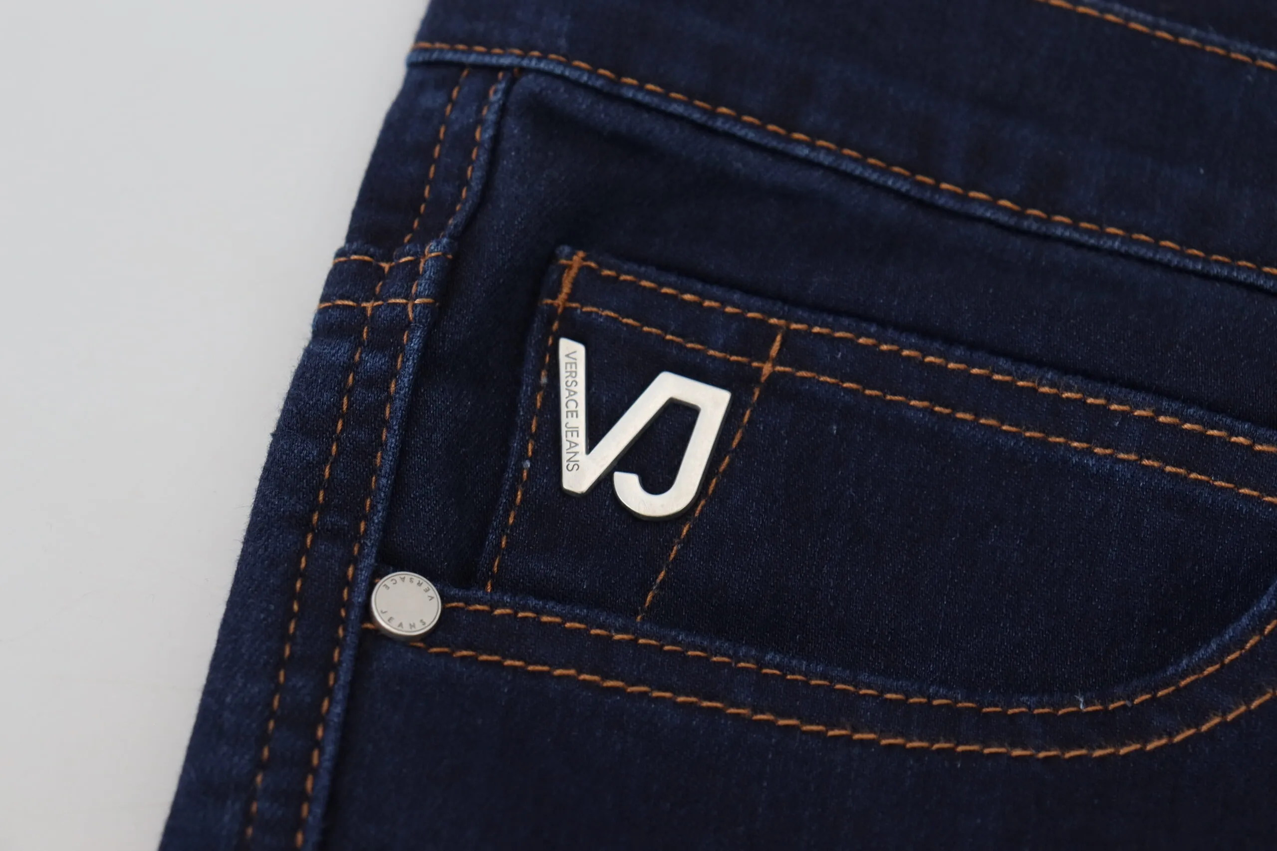 Versace Jeans Men's Elegant Dark Blue Straight Fit Denim