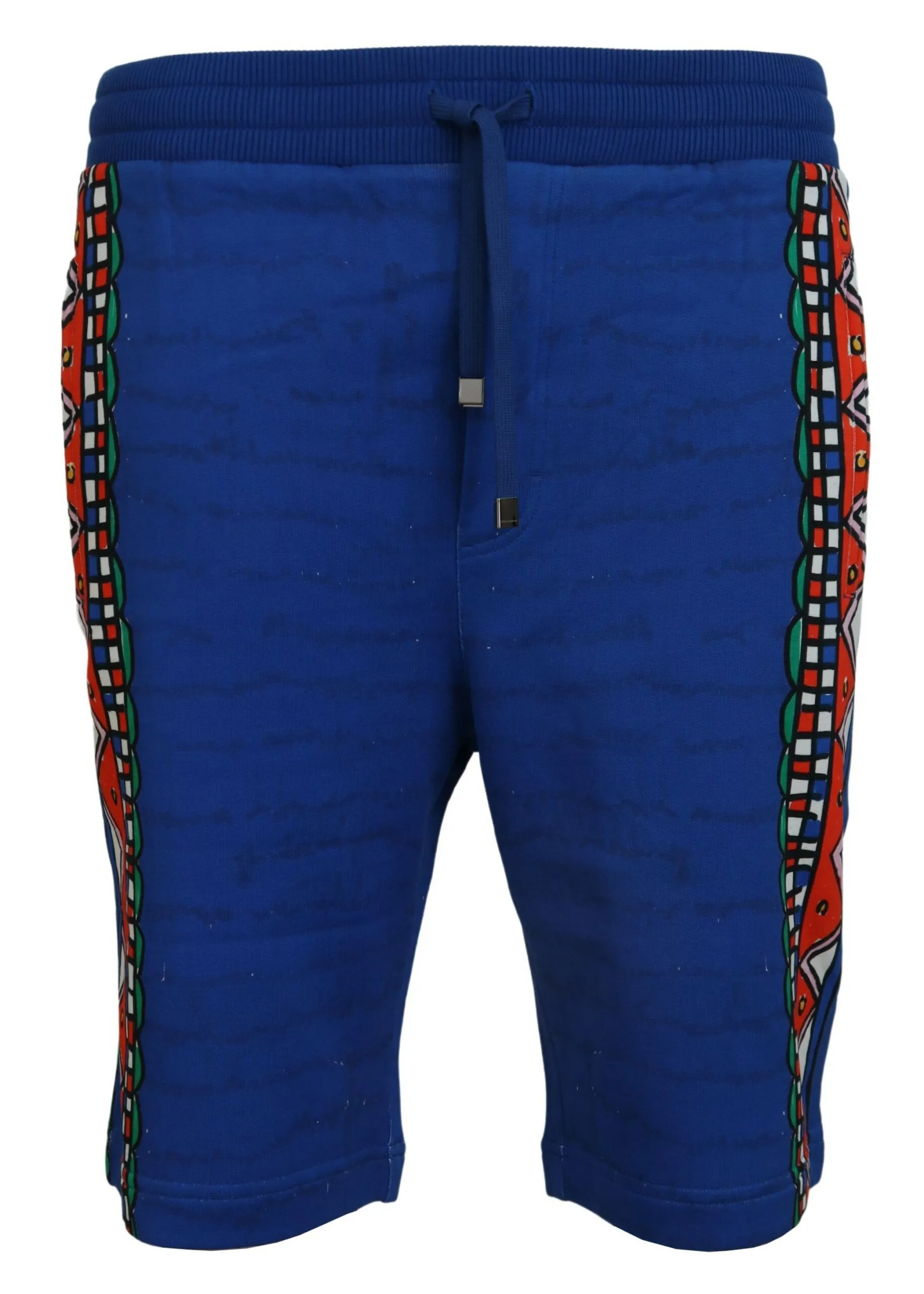 Dolce & Gabbana Men's Elegant Multicolor Printed Cotton Shorts