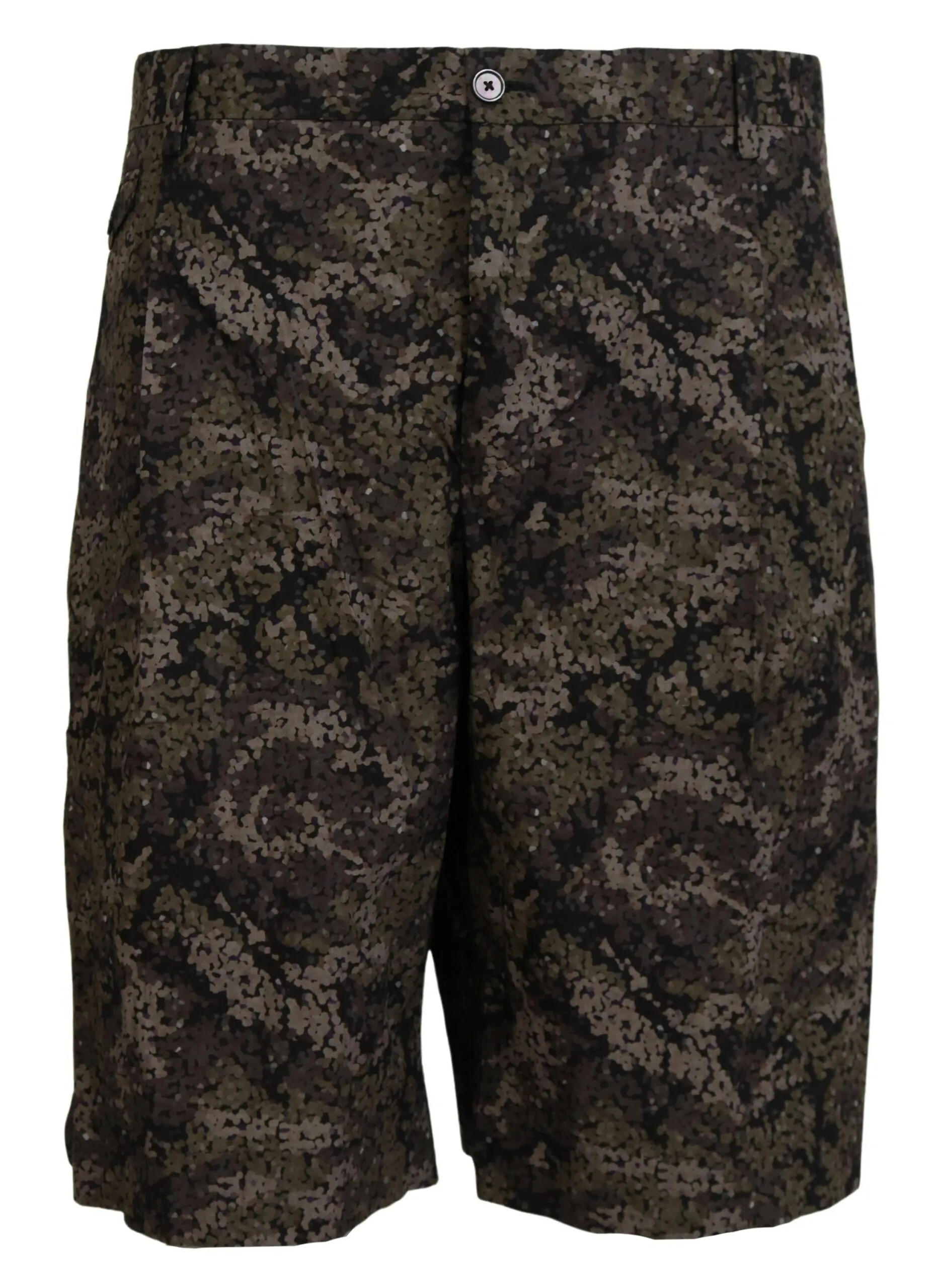 Dolce & Gabbana Men's Elegant Military Print Cotton Shorts