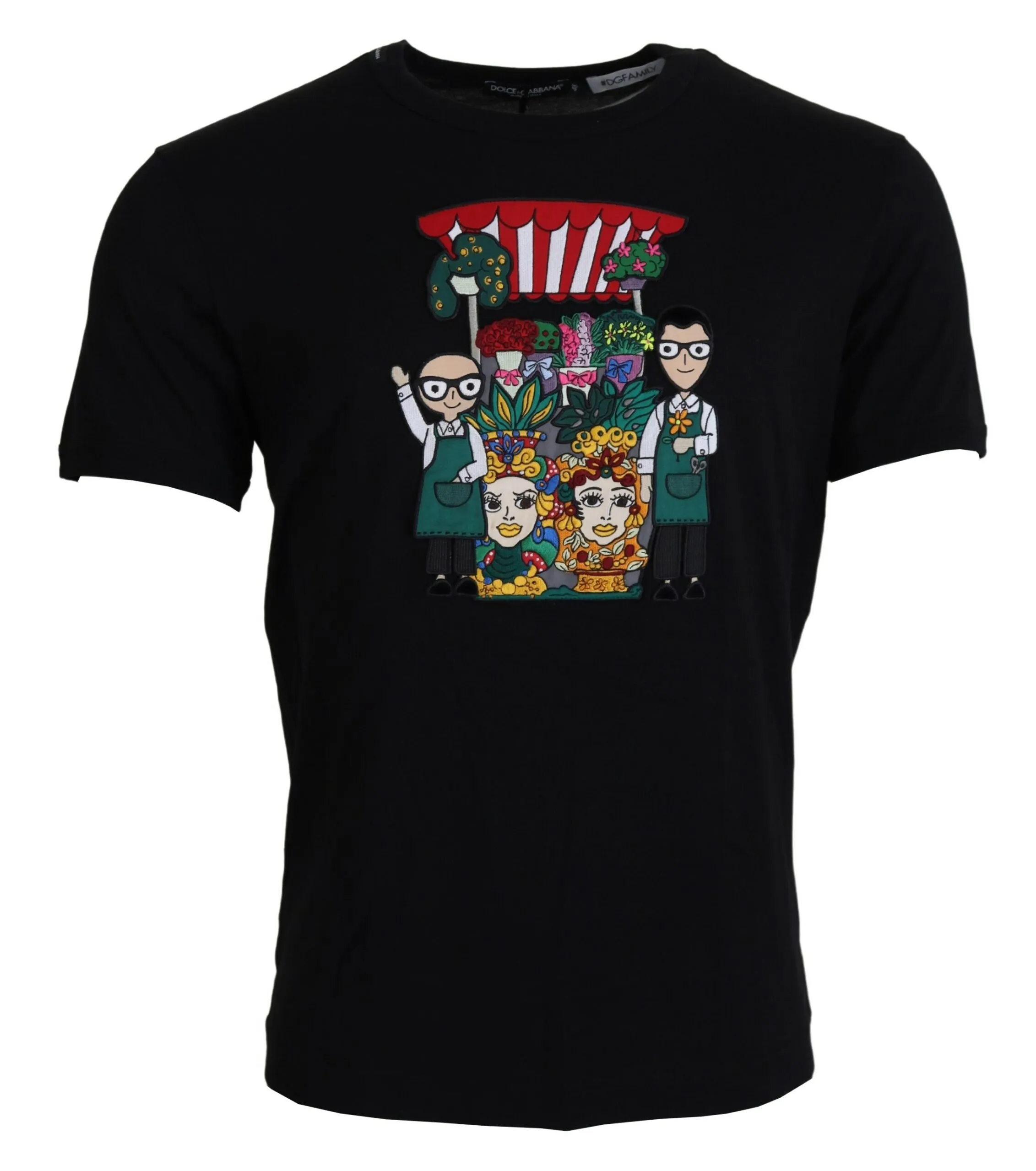 Dolce & Gabbana Men's Elegant Black Cotton T-Shirt