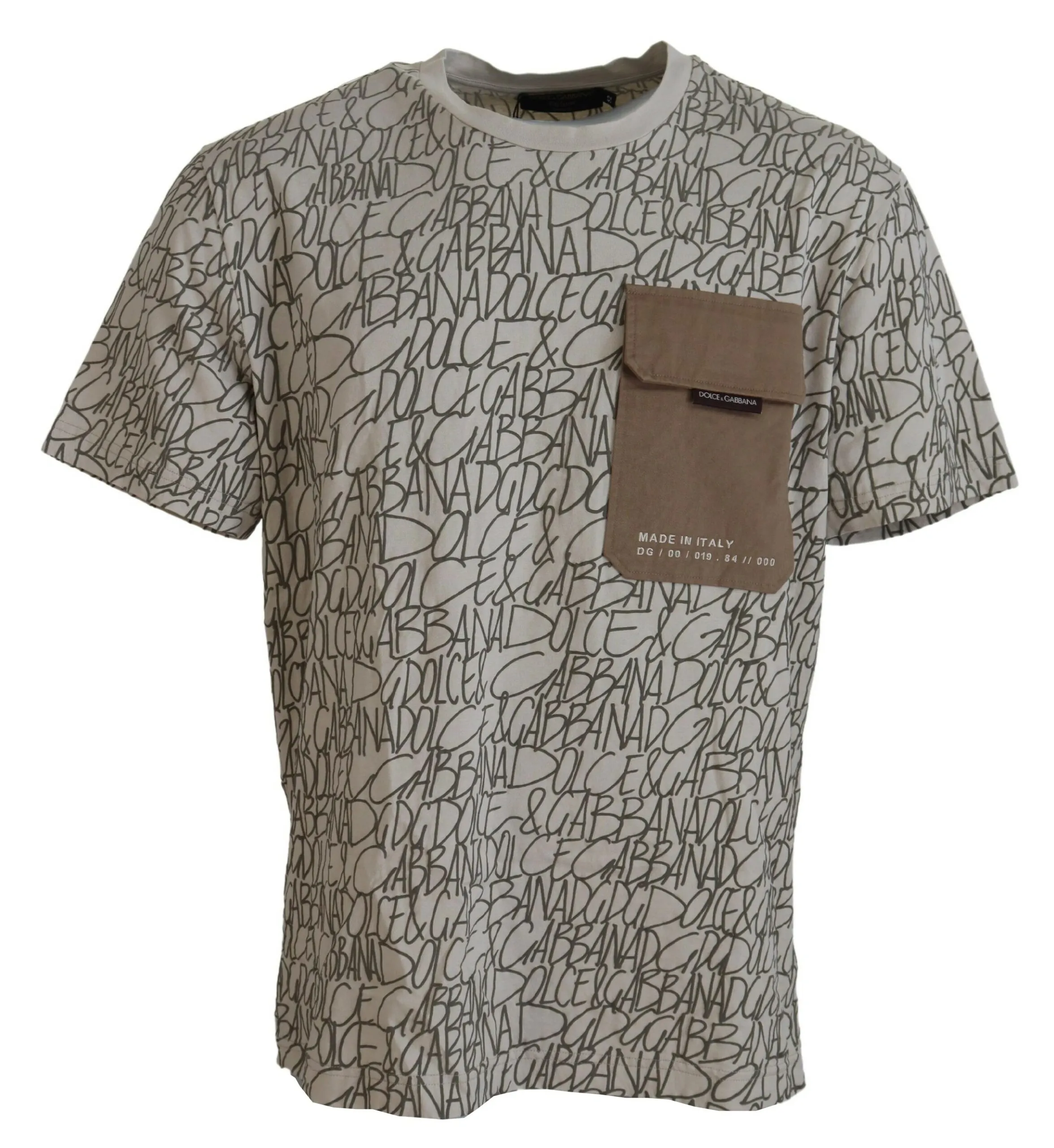 Dolce & Gabbana Men's Elegant Beige Cotton T-Shirt
