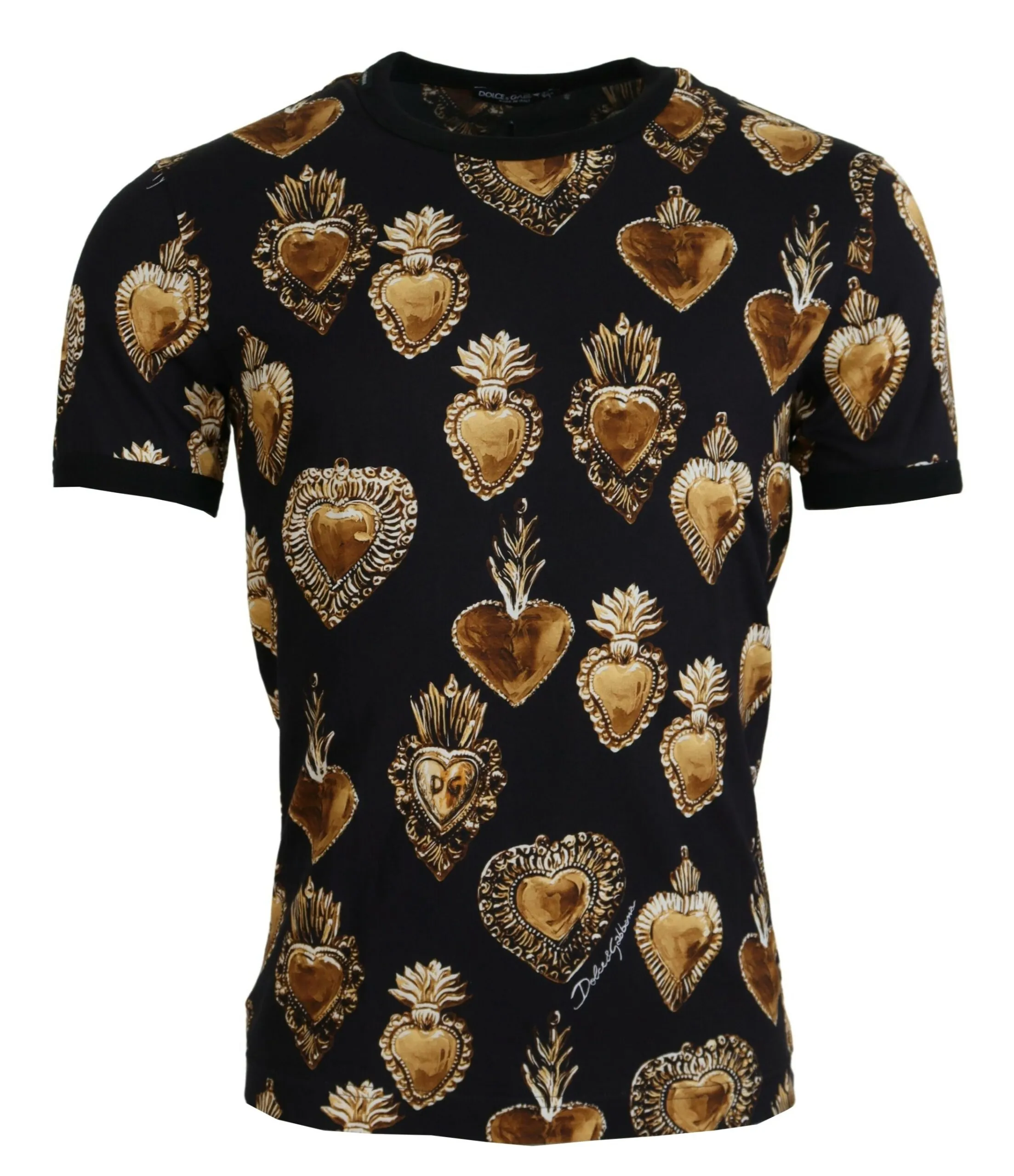 Dolce & Gabbana Men's Elegant Black Cotton T-Shirt for Men