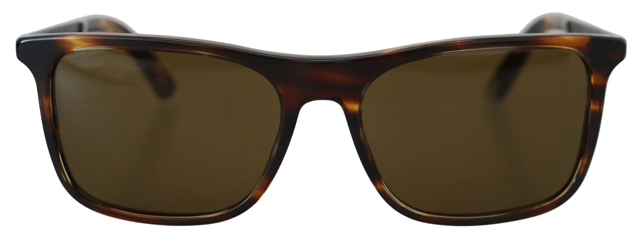Dolce & Gabbana Men's Elegant Brown Acetate Polarized Sunglasses