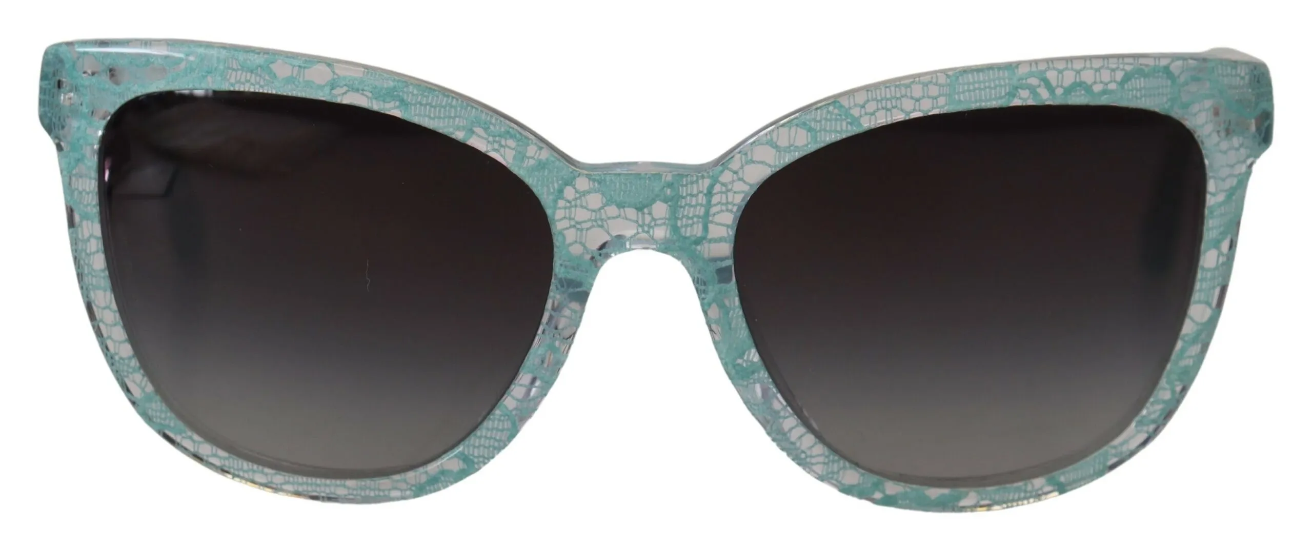 Dolce & Gabbana Women's Elegant Blue Lace Detail Sunglasses