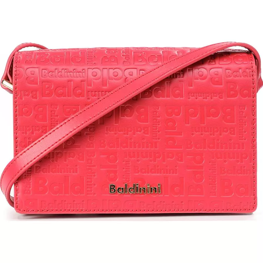 Baldinini Trend Women's Chic Calfskin Leather Crossbody Bag in Red