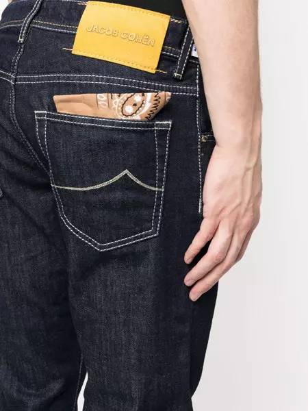 Jacob Cohen Men's Elegant Dark Blue Slim Fit Jeans