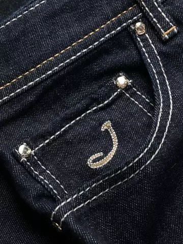 Jacob Cohen Men's Elegant Dark Blue Slim Fit Jeans