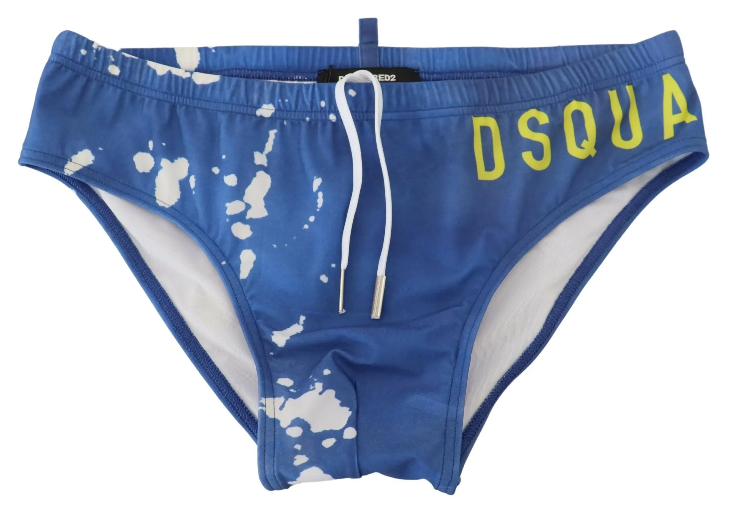 Dsquared² Men's Exclusive Blue & White Logo Swim Trunks