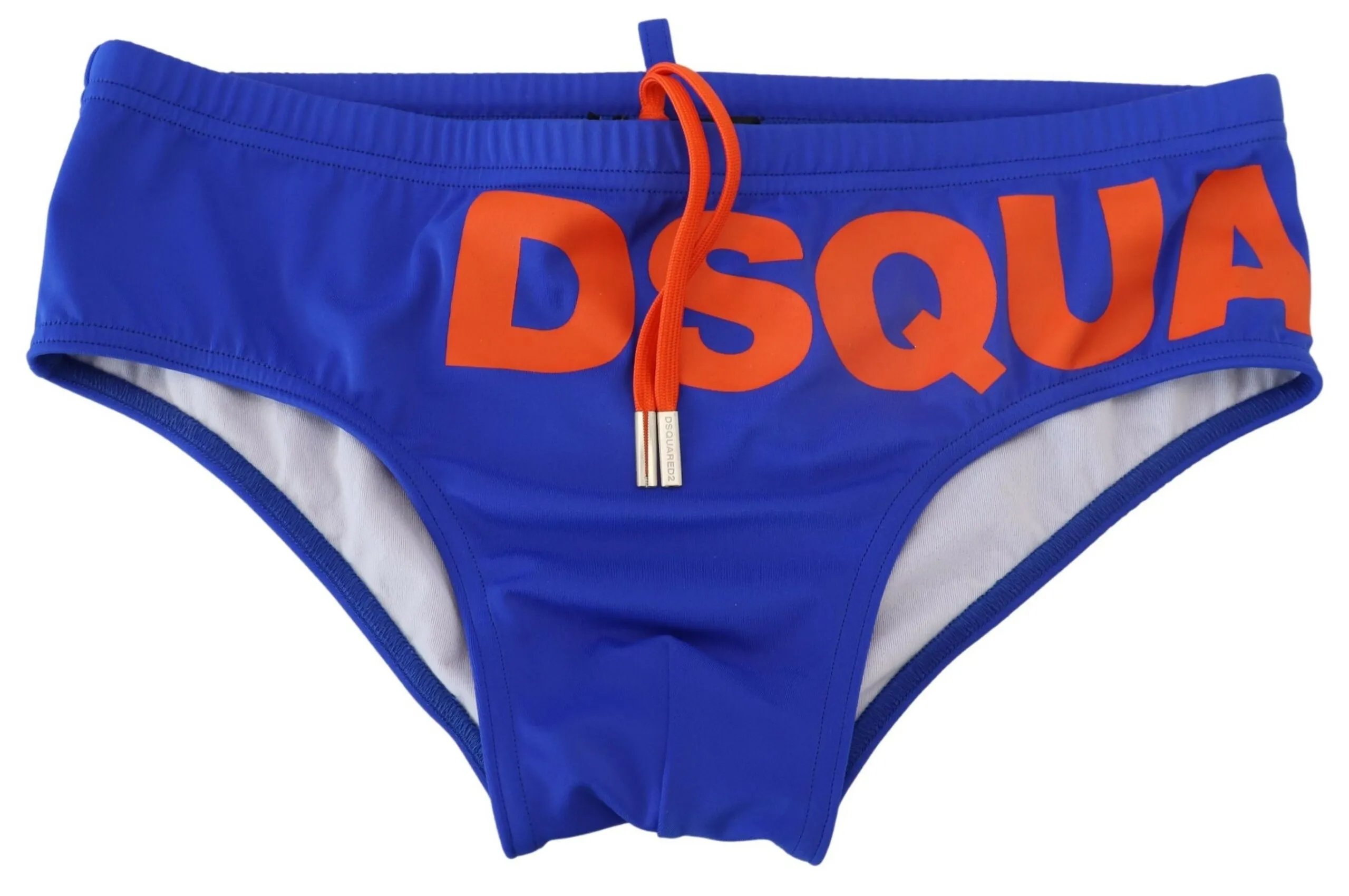 Dsquared² Men's Exclusive Blue Orange Logo Swim Briefs