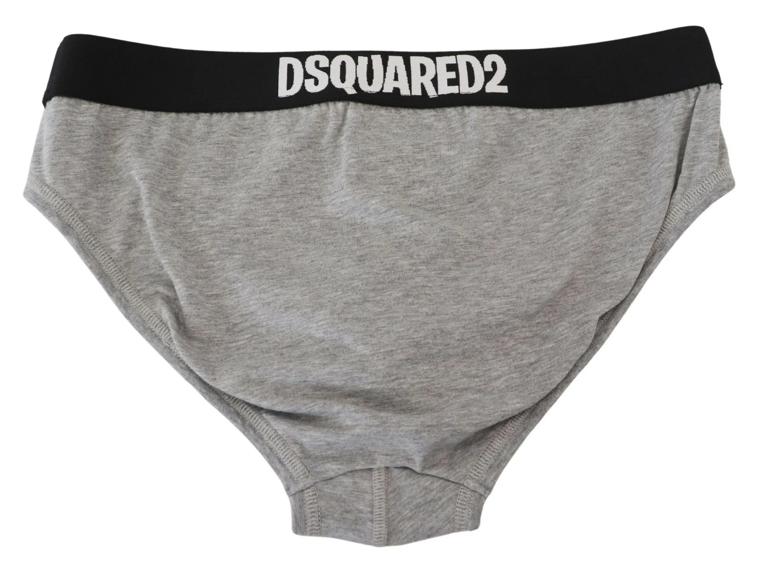 Dsquared² Men's Elegant Gray Cotton Stretch Briefs