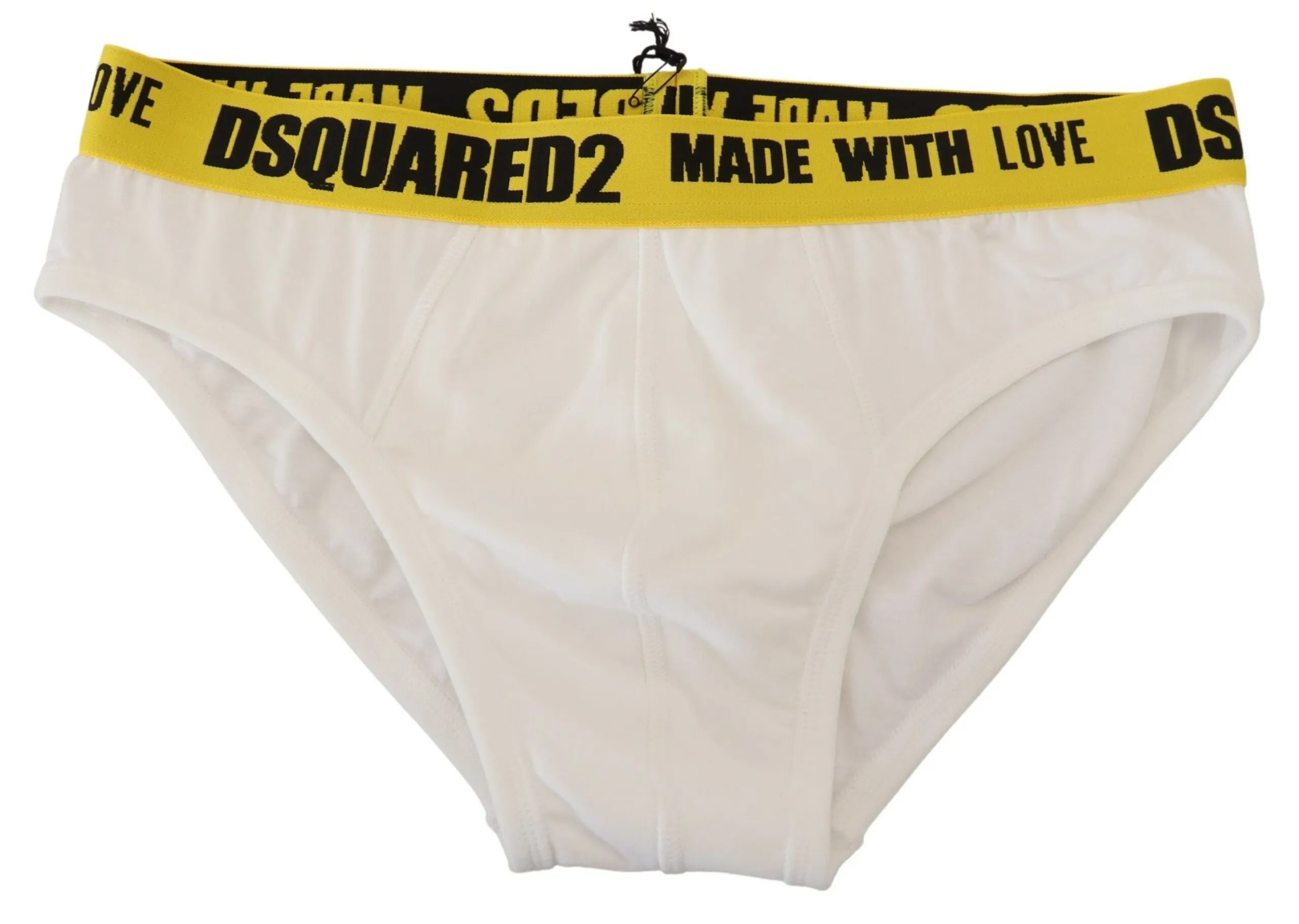 Dsquared² Men's Chic White Cotton Stretch Briefs
