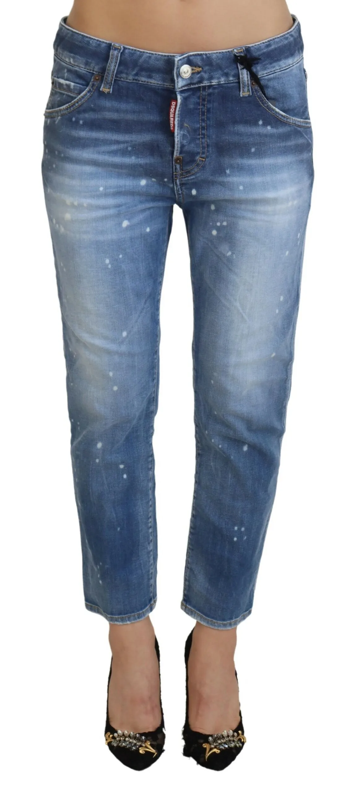 Dsquared² Women's Chic Cropped Blue Denim - Elevate Your Casual Look