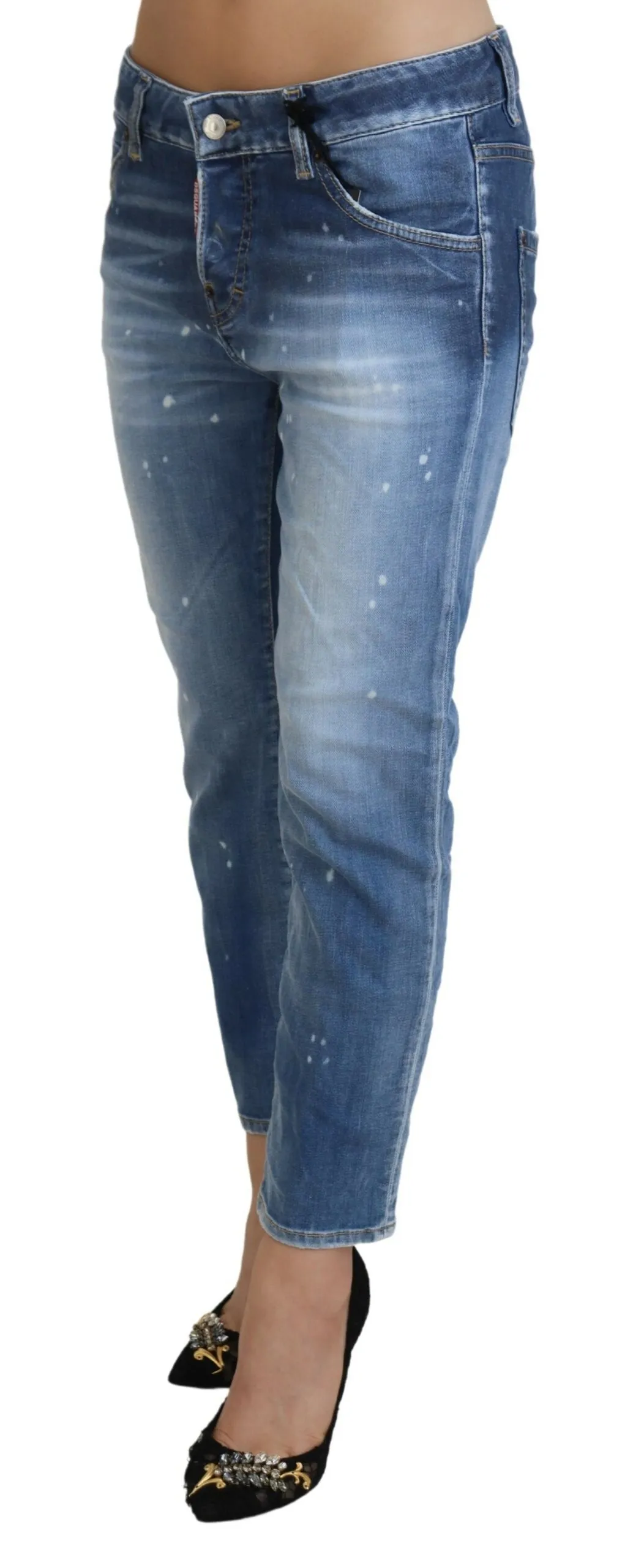 Dsquared² Women's Chic Cropped Blue Denim - Elevate Your Casual Look
