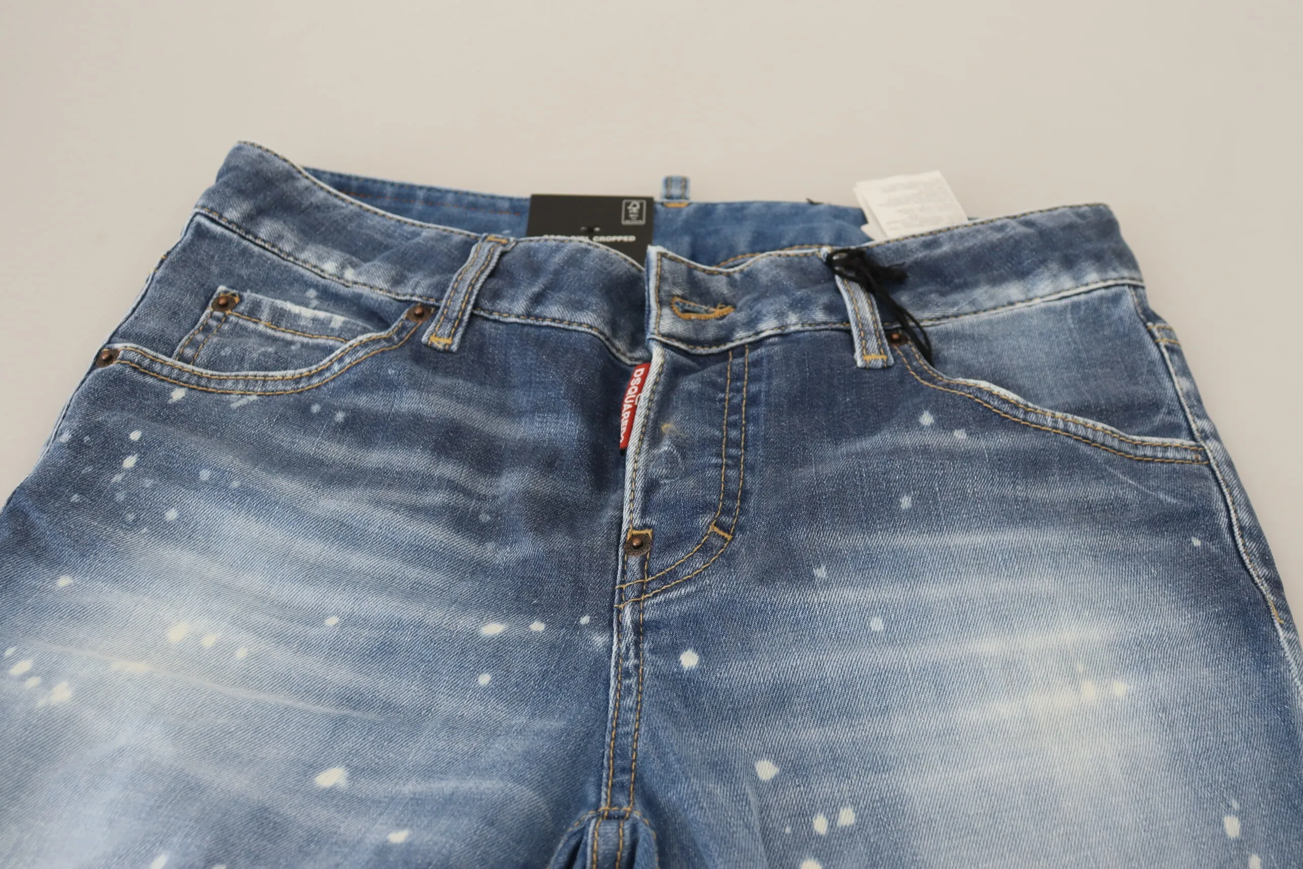 Dsquared² Women's Chic Cropped Blue Denim - Elevate Your Casual Look