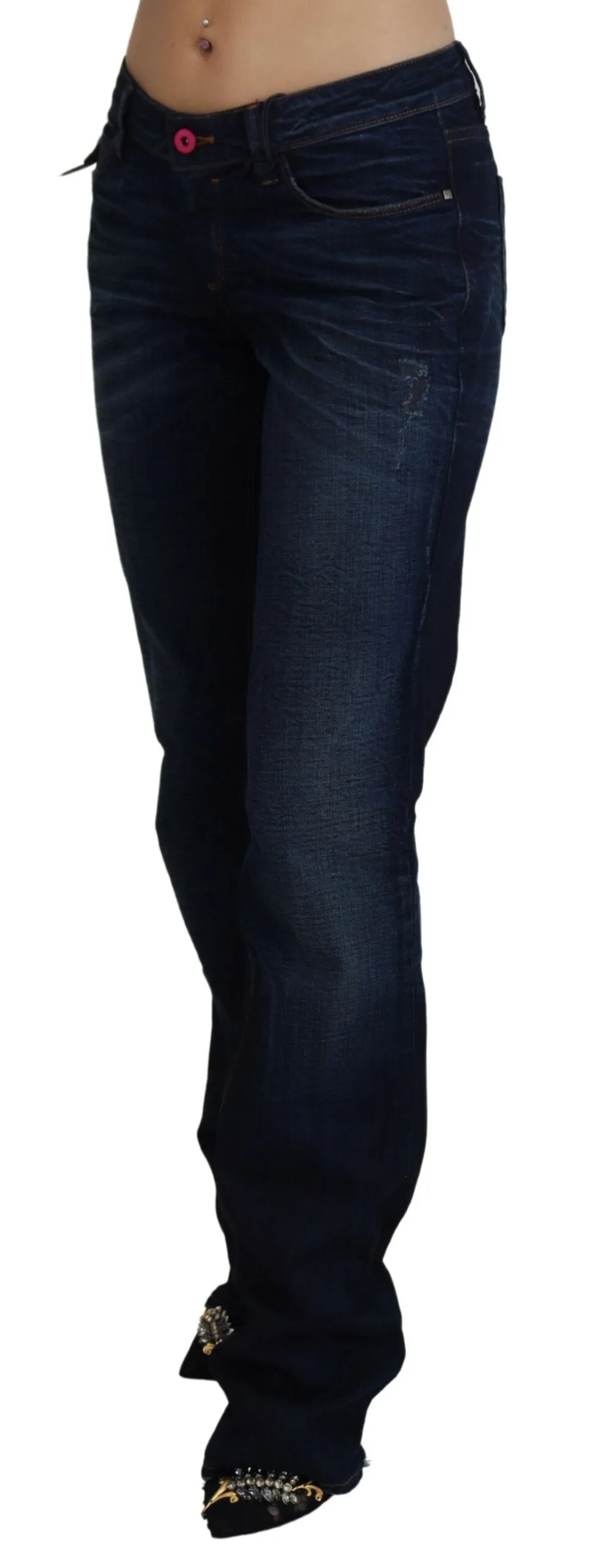 Costume National Women's Chic Low Waist Straight Leg Denim