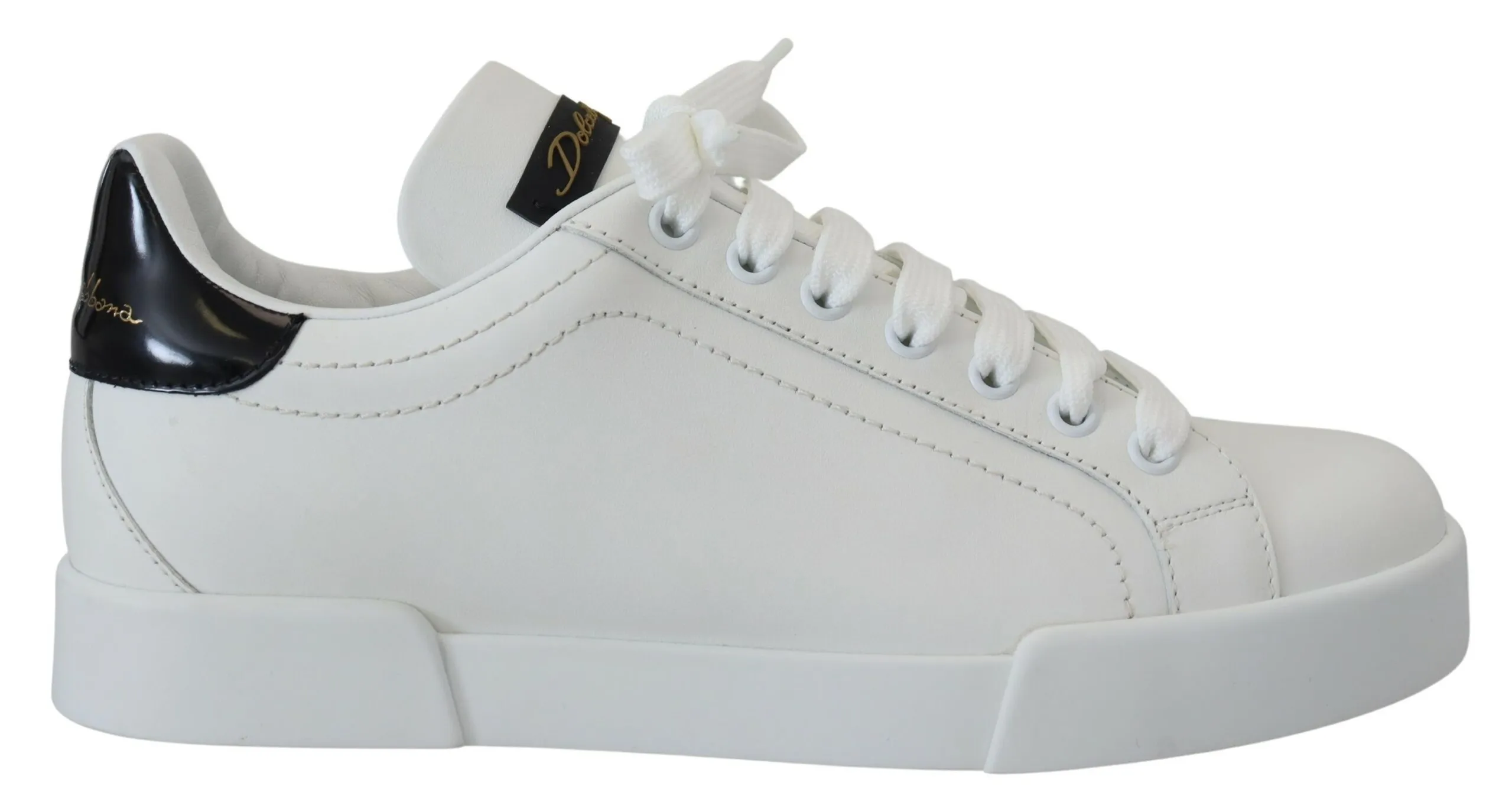 Dolce & Gabbana Women's Exquisite Black and White Portofino Sneakers